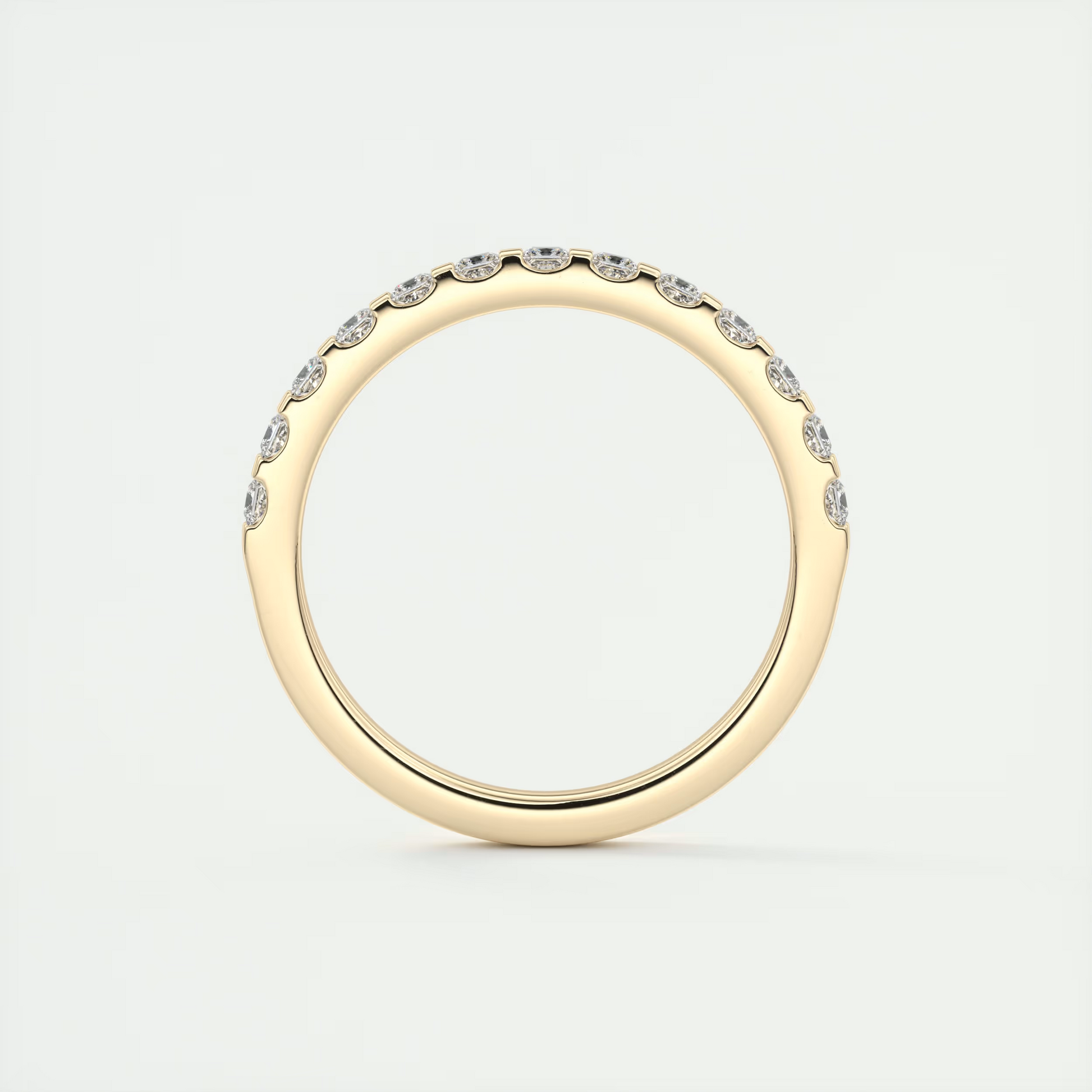 Princess Cut Half Eternity Band (0.50 TCW)