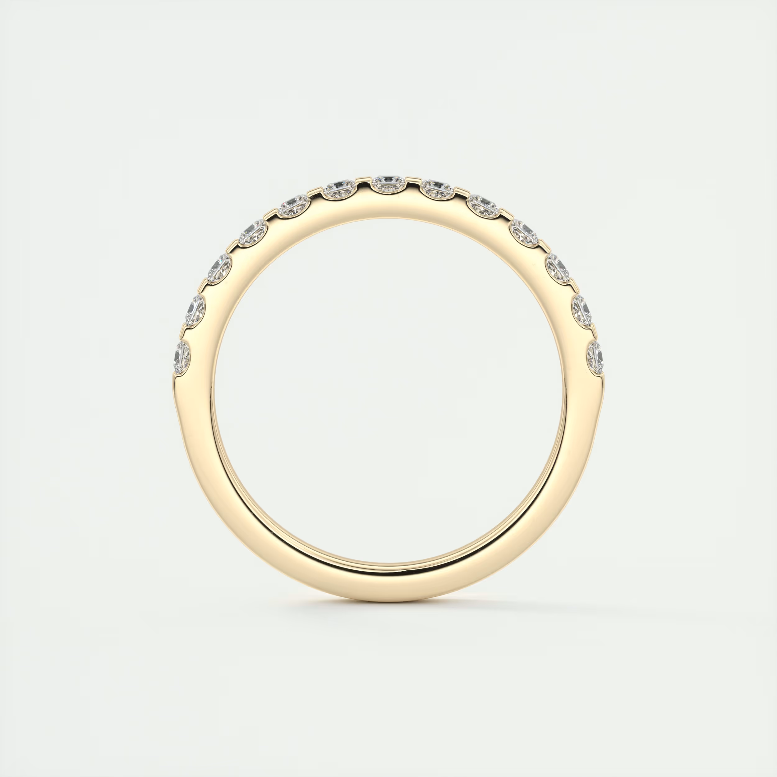 Princess Cut Half Eternity Band (0.50 TCW)