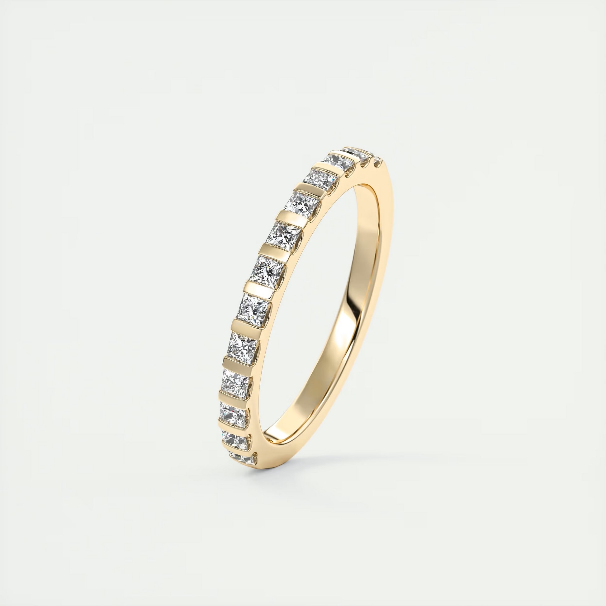 Princess Cut Half Eternity Band (0.50 TCW)
