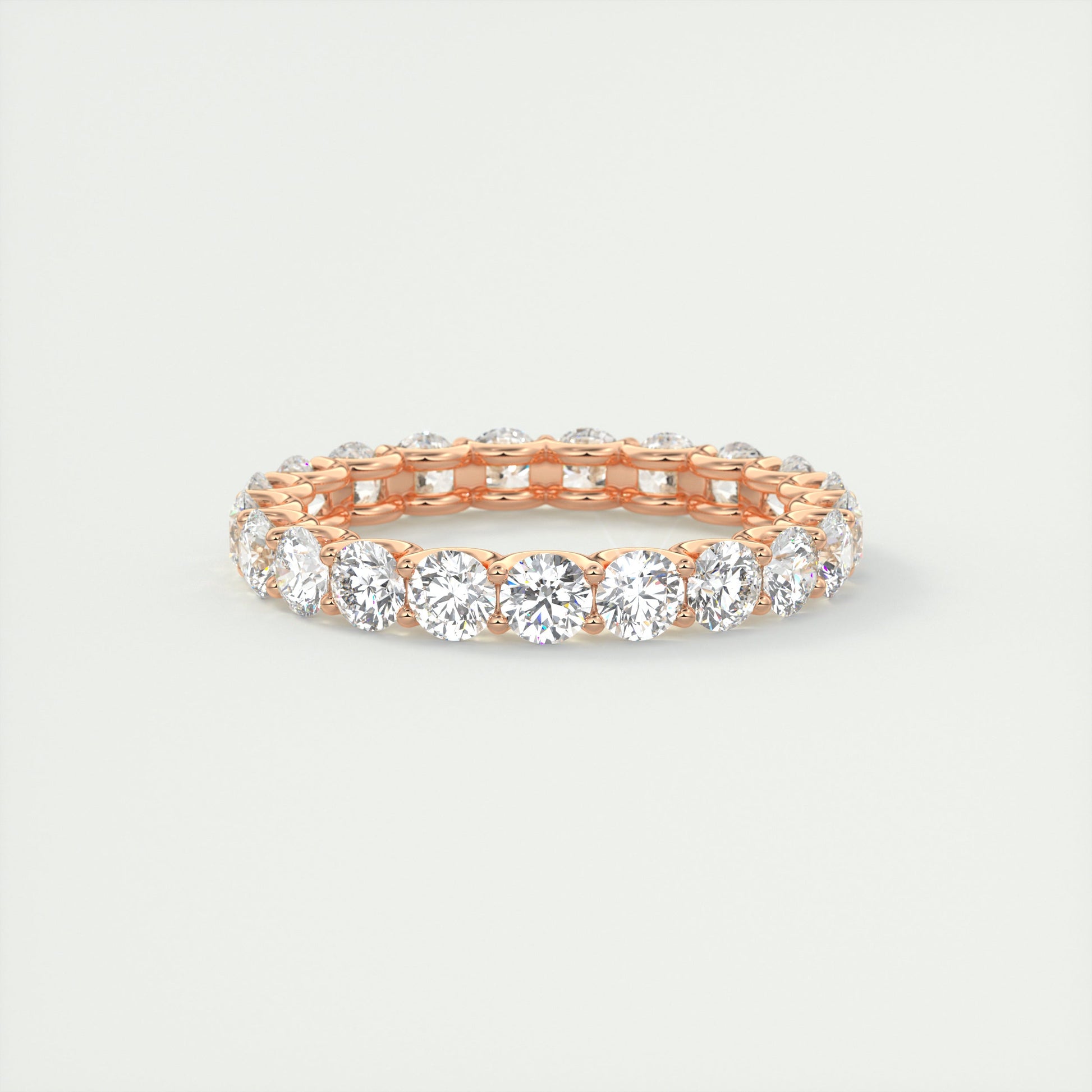 2 Carat Round Eternity Band – Full Pavé Set