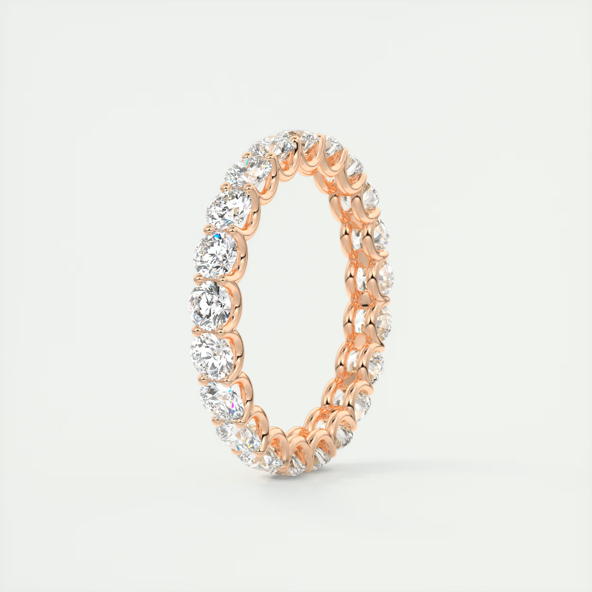 2 Carat Round Eternity Band – Full Pavé Set