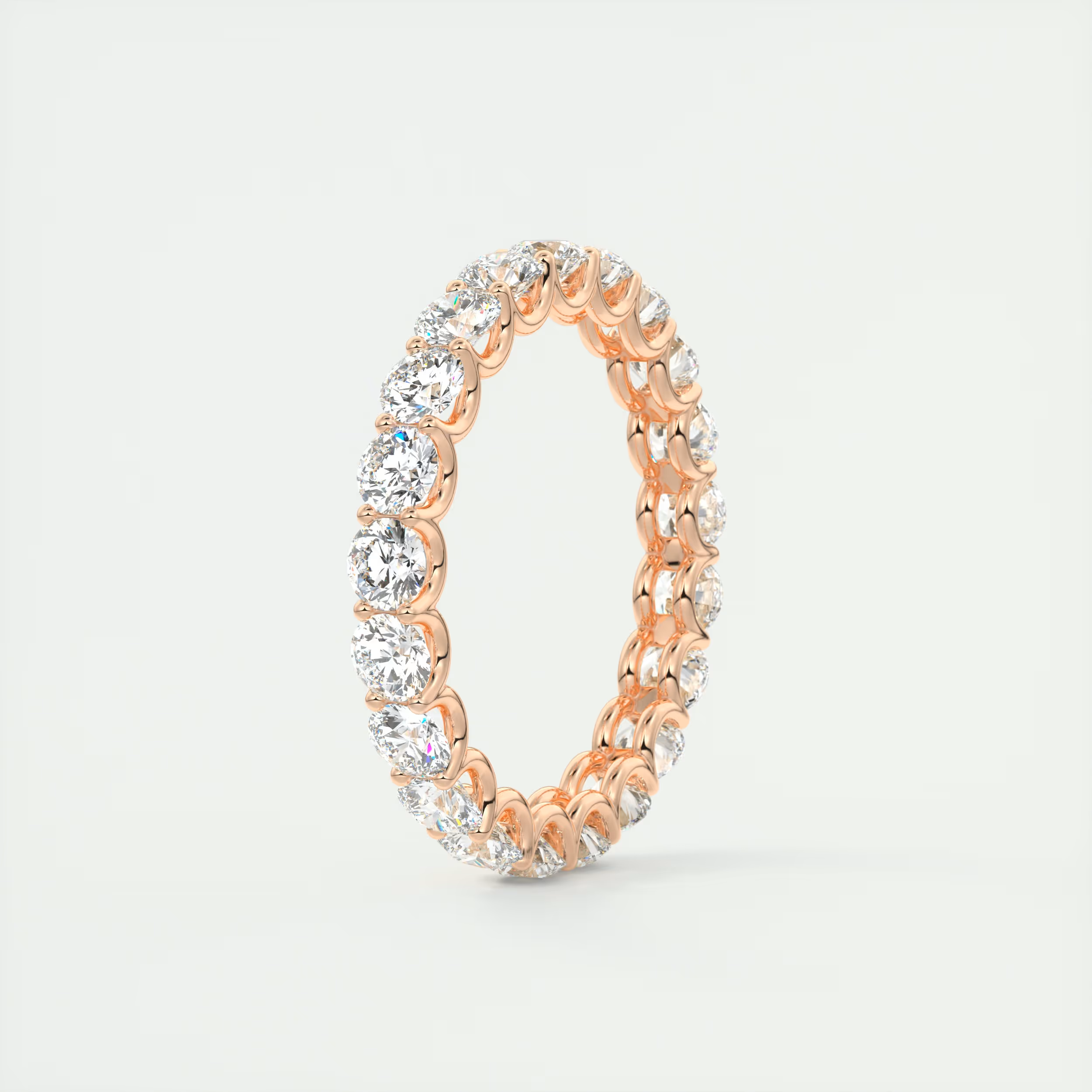 2 Carat Round Eternity Band – Full Pavé Set