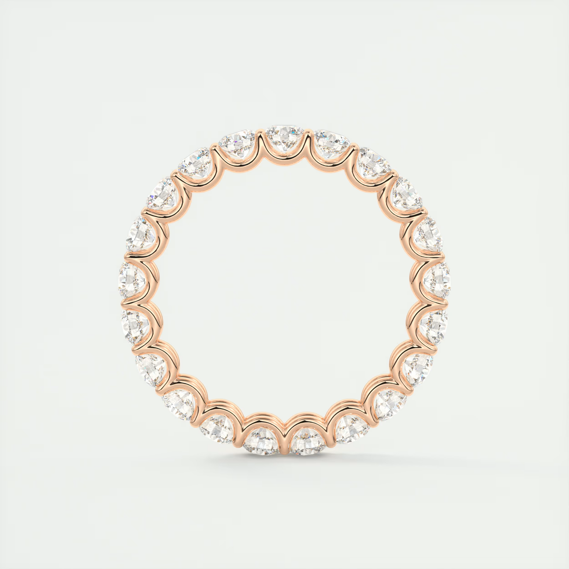 2 Carat Round Eternity Band – Full Pavé Set