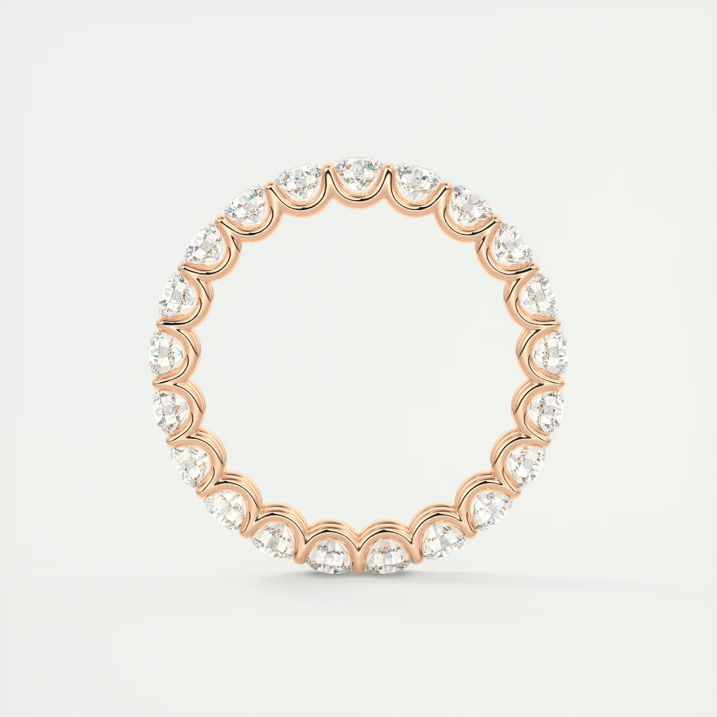 2 Carat Round Eternity Band – Full Pavé Set