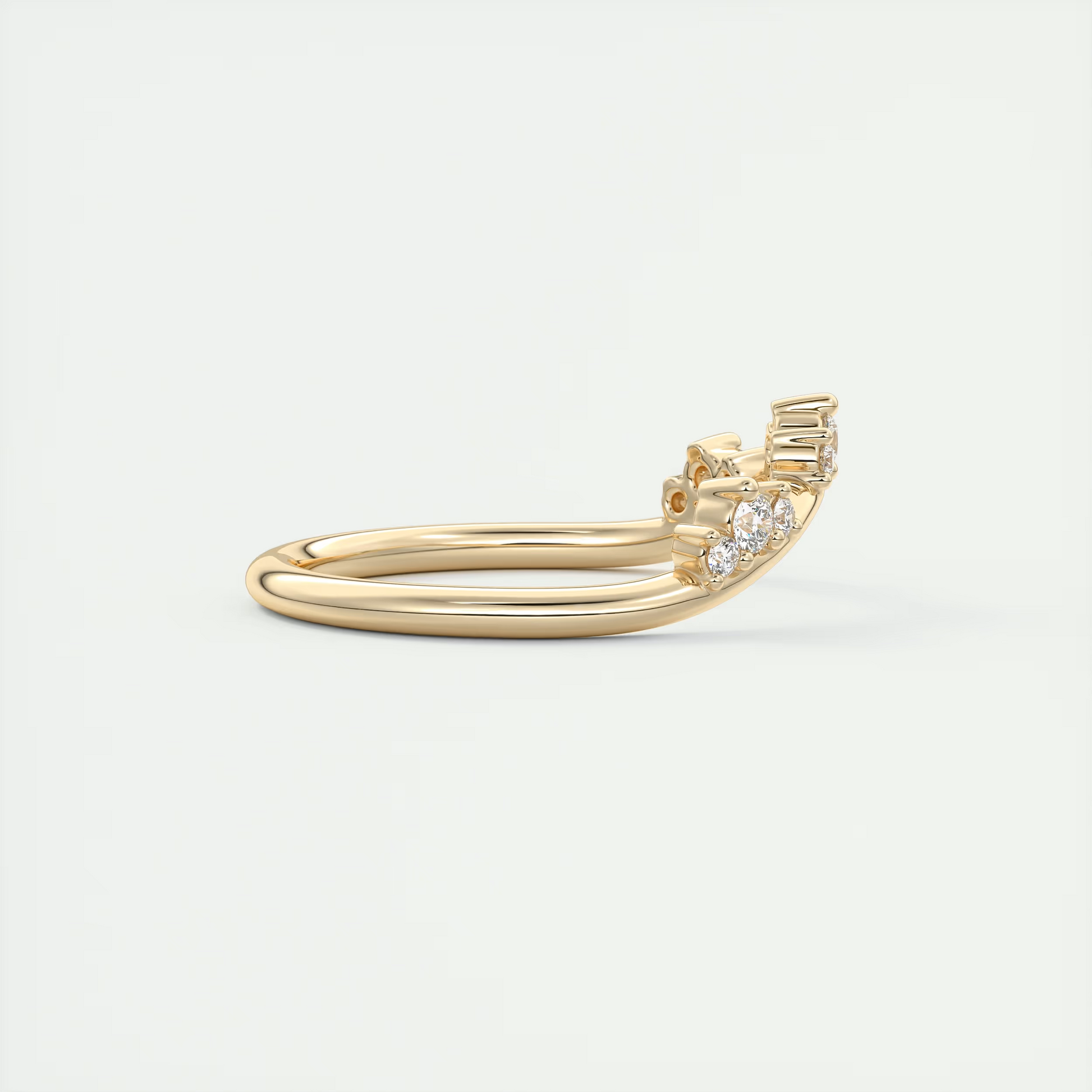 Curved Wedding Band (0.10 TCW)