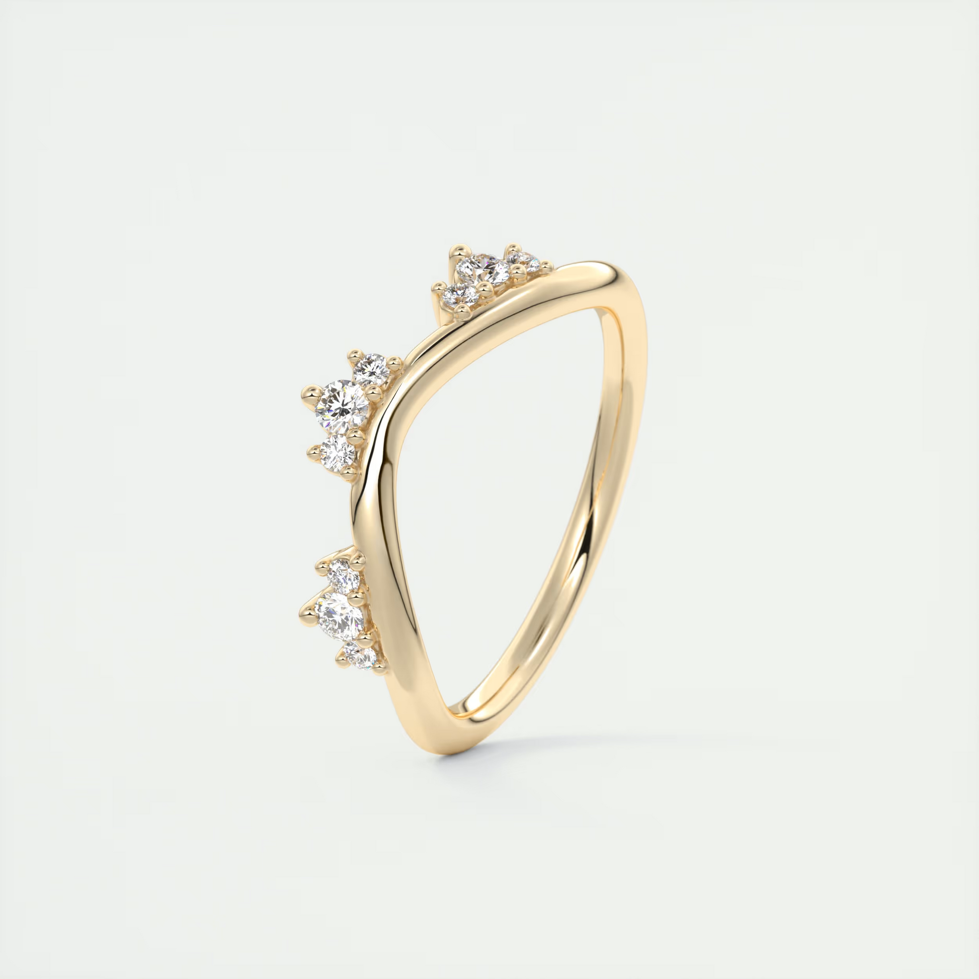 Curved Wedding Band (0.10 TCW)