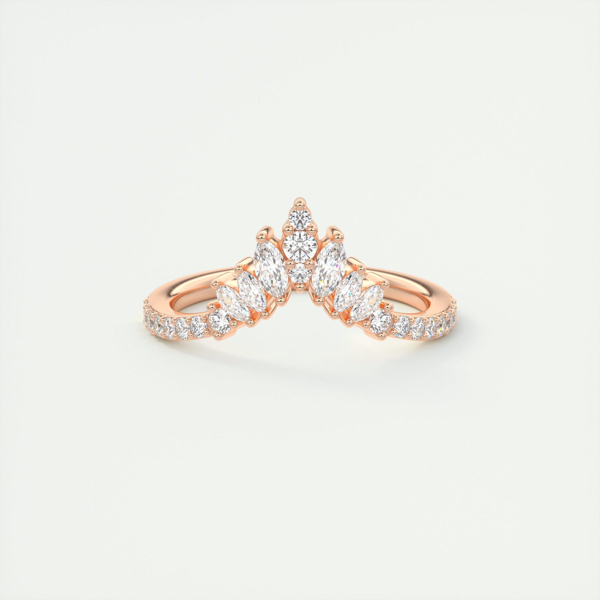 Crescendo Diamond Band – Mixed Marquises & Rounds (0.40 TCW)