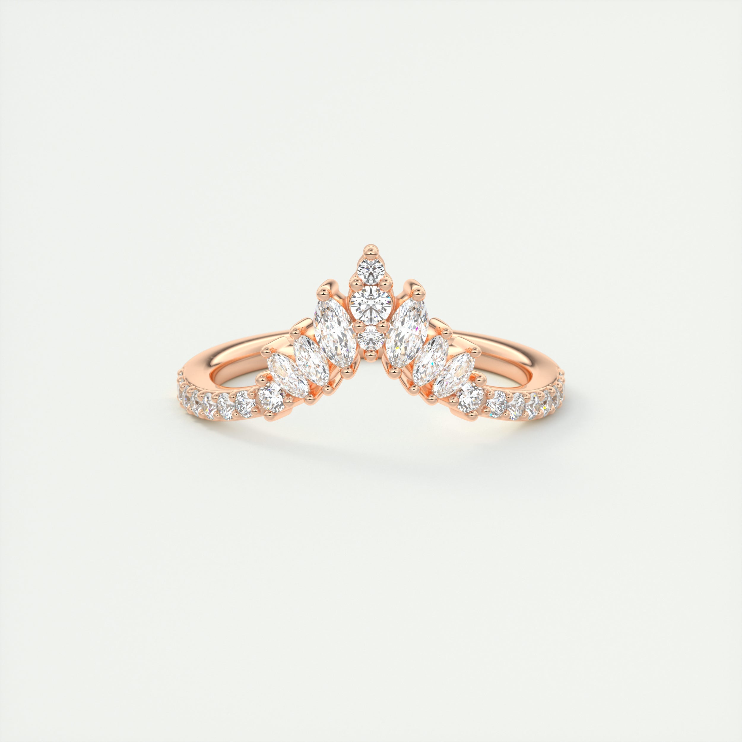 Crescendo Diamond Band – Mixed Marquises & Rounds (0.40 TCW)