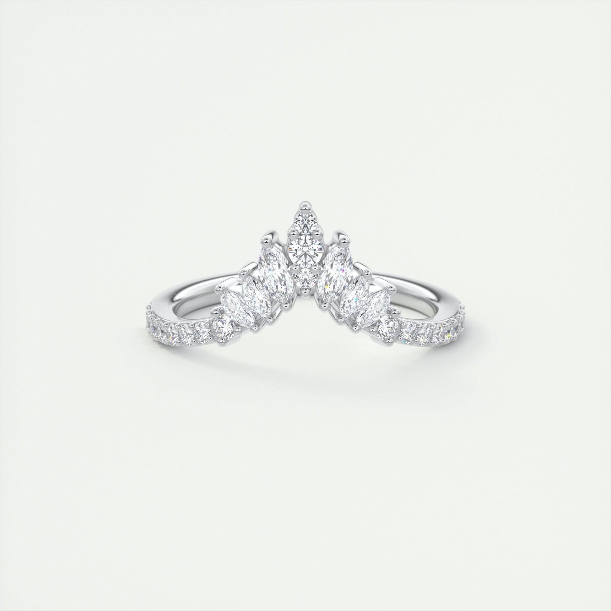 Crescendo Diamond Band – Mixed Marquises & Rounds (0.40 TCW)