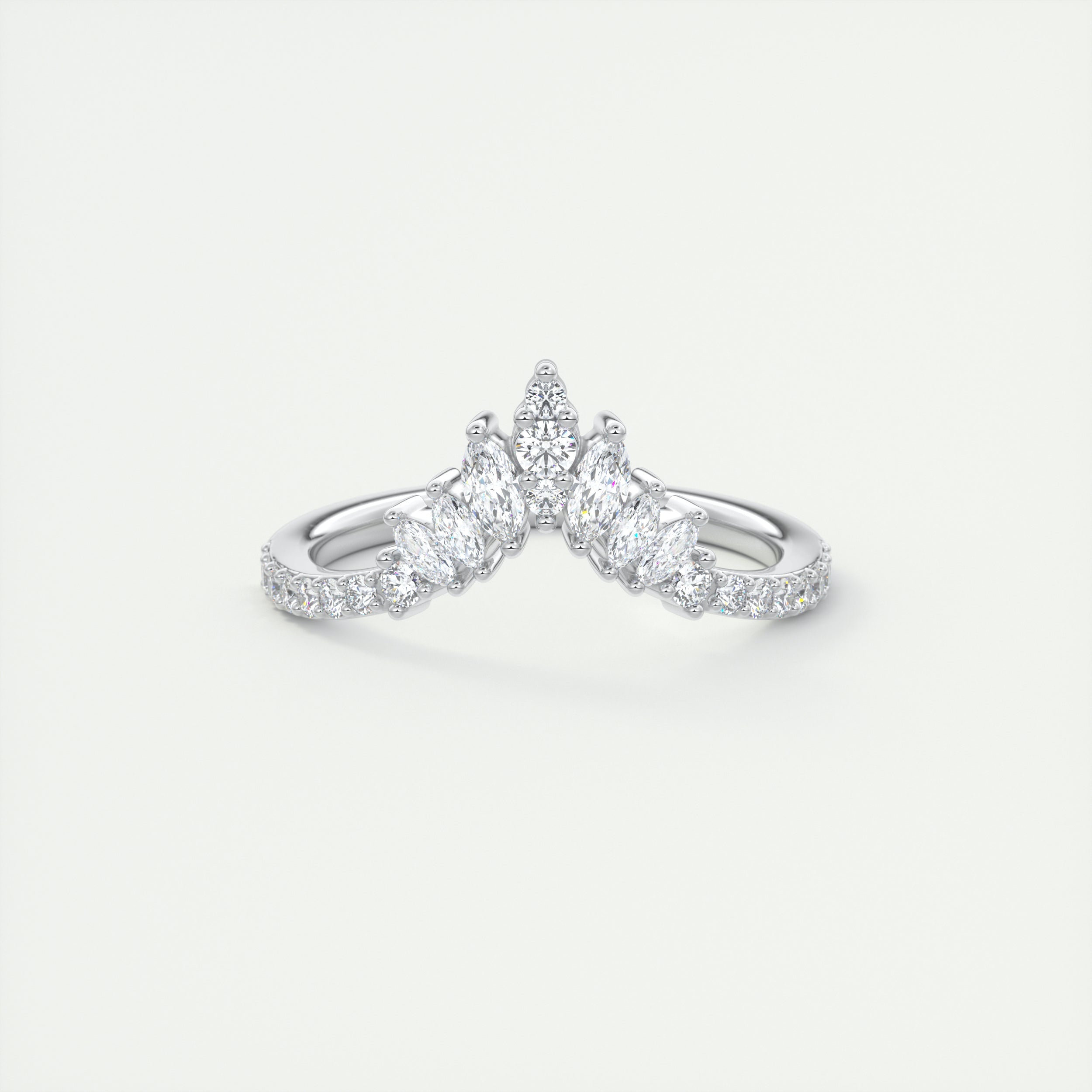 Crescendo Diamond Band – Mixed Marquises & Rounds (0.40 TCW)