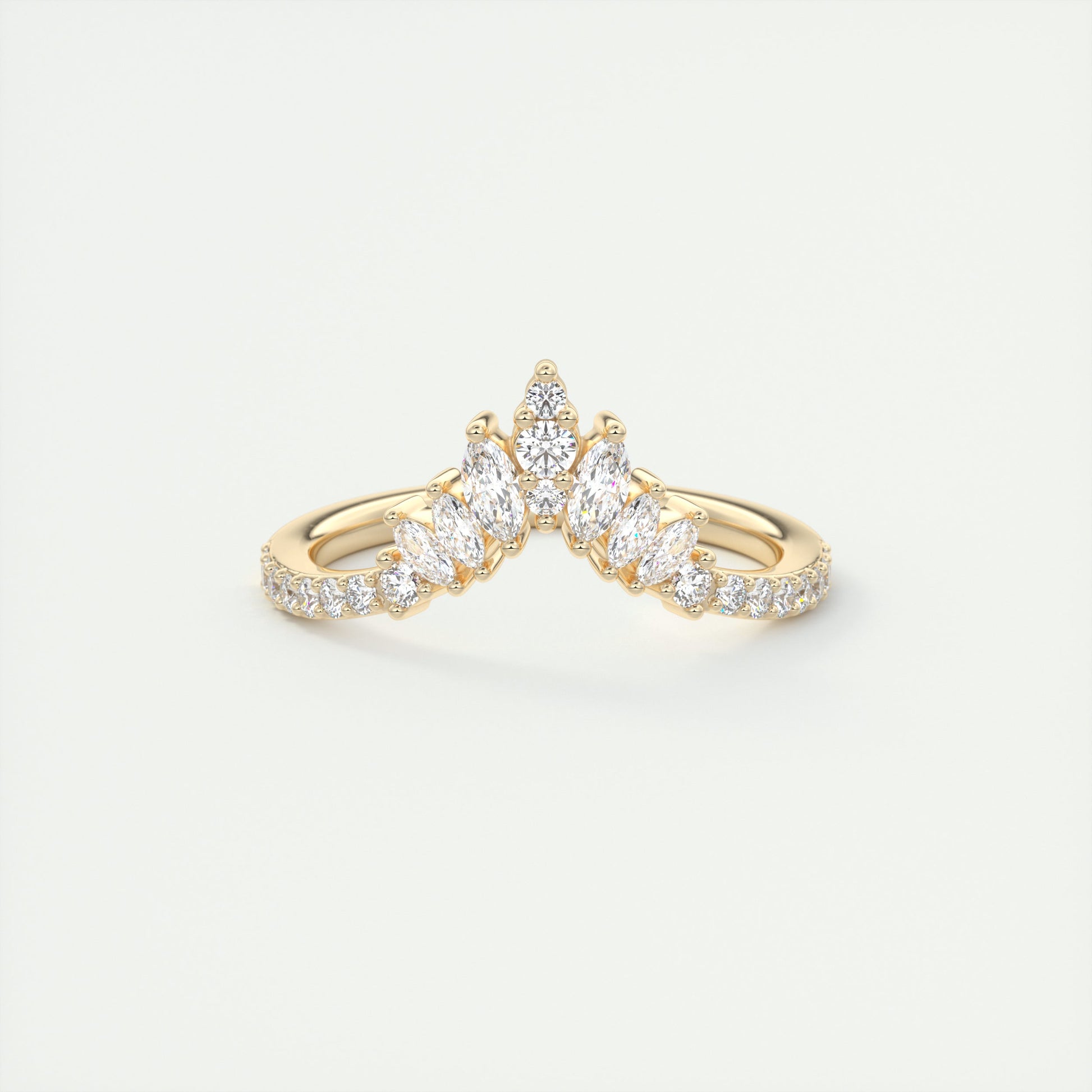 Crescendo Diamond Band – Mixed Marquises & Rounds (0.40 TCW)