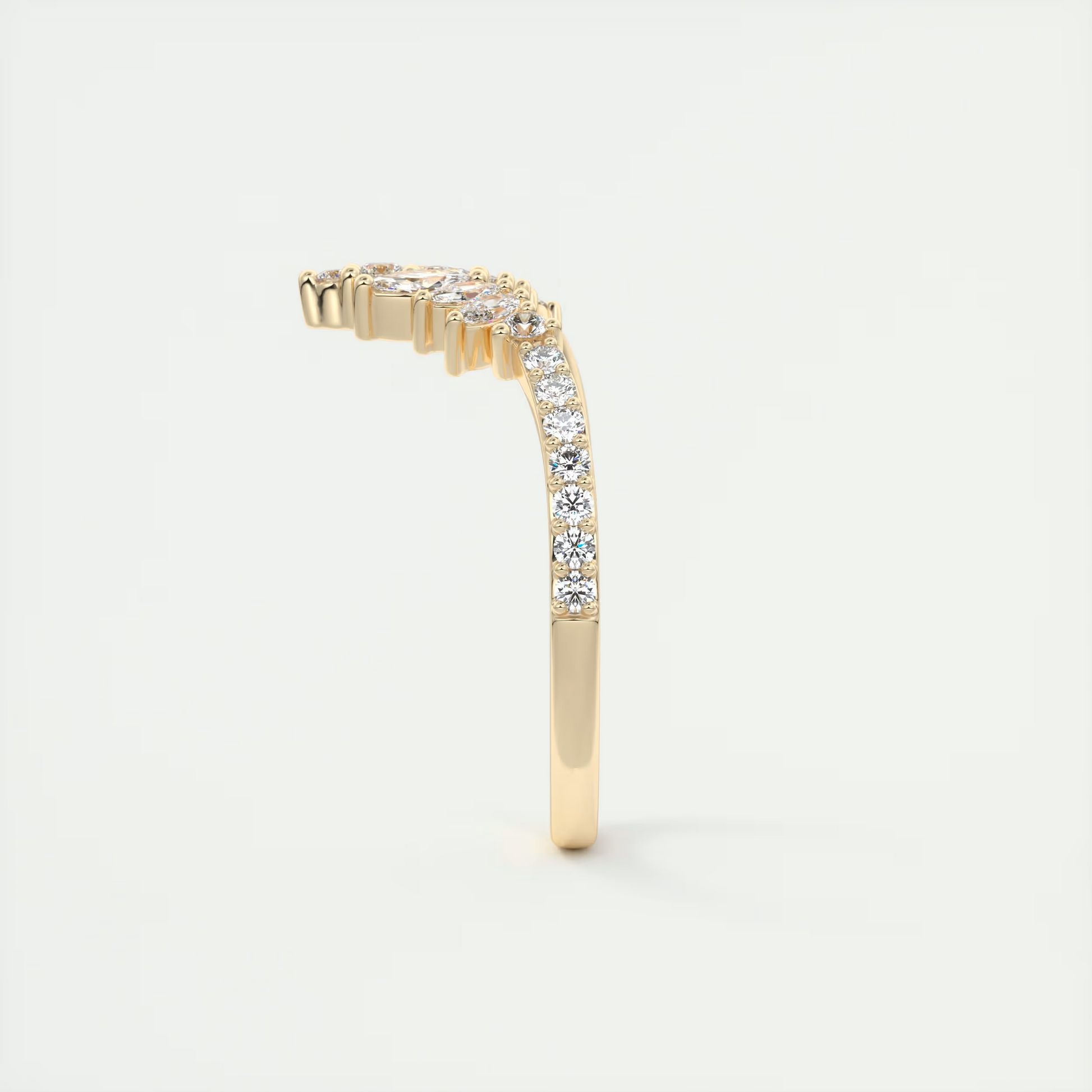 Crescendo Diamond Band – Mixed Marquises & Rounds (0.40 TCW)