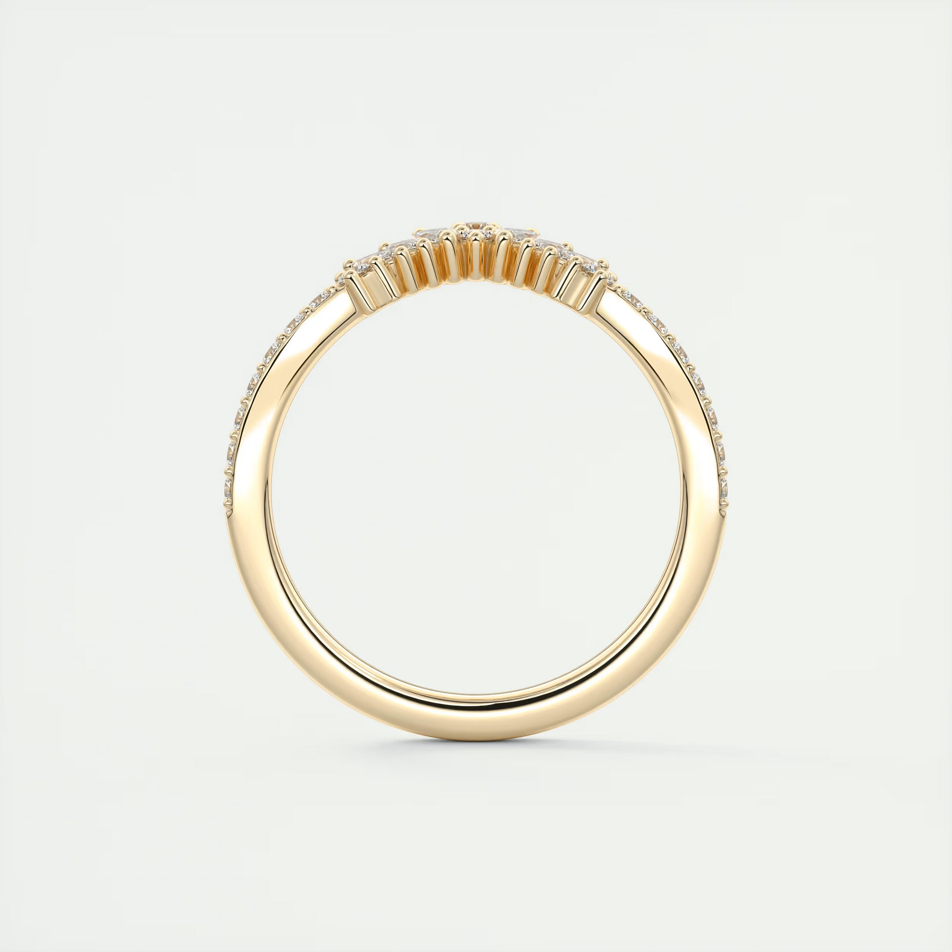 Crescendo Diamond Band – Mixed Marquises & Rounds (0.40 TCW)