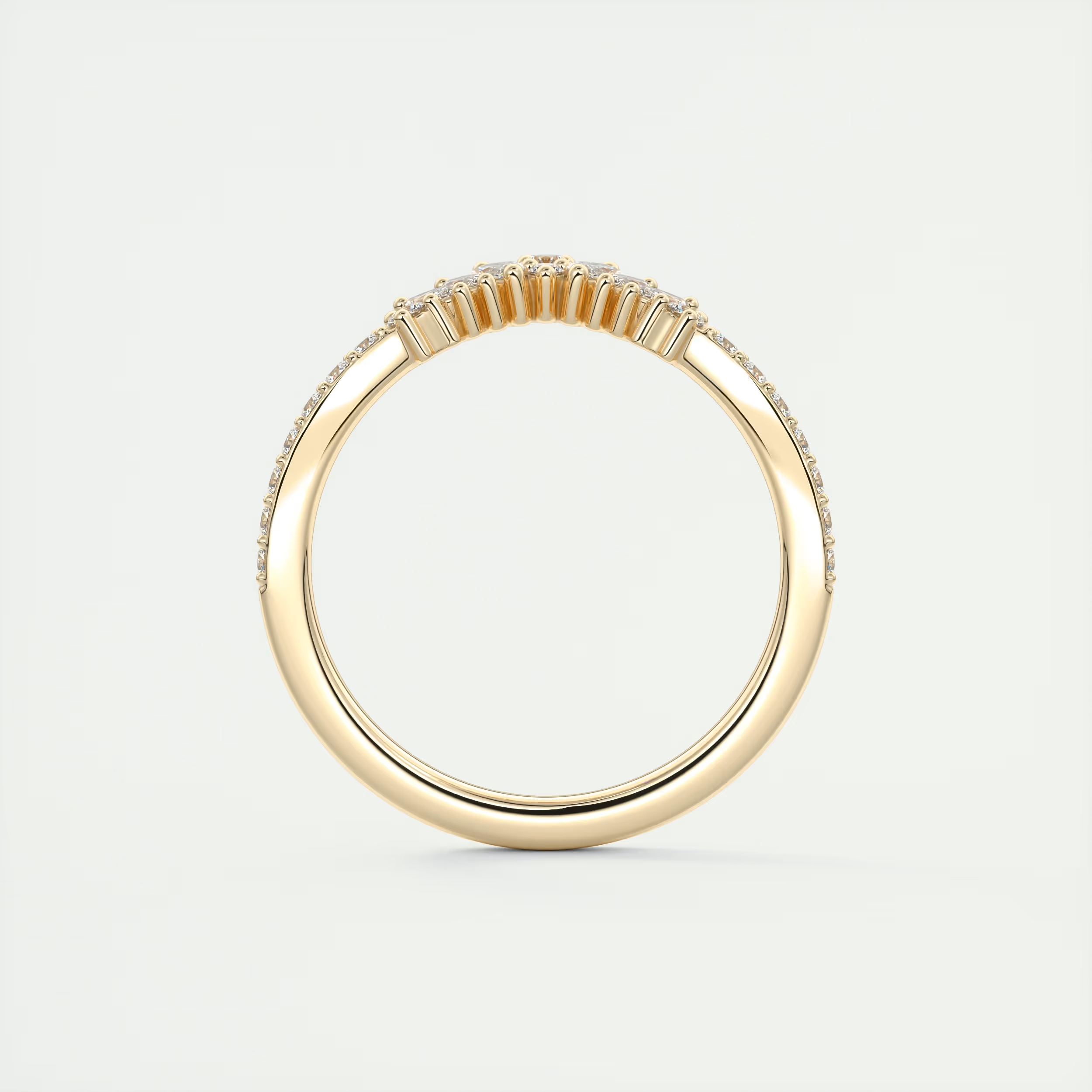 Crescendo Diamond Band – Mixed Marquises & Rounds (0.40 TCW)