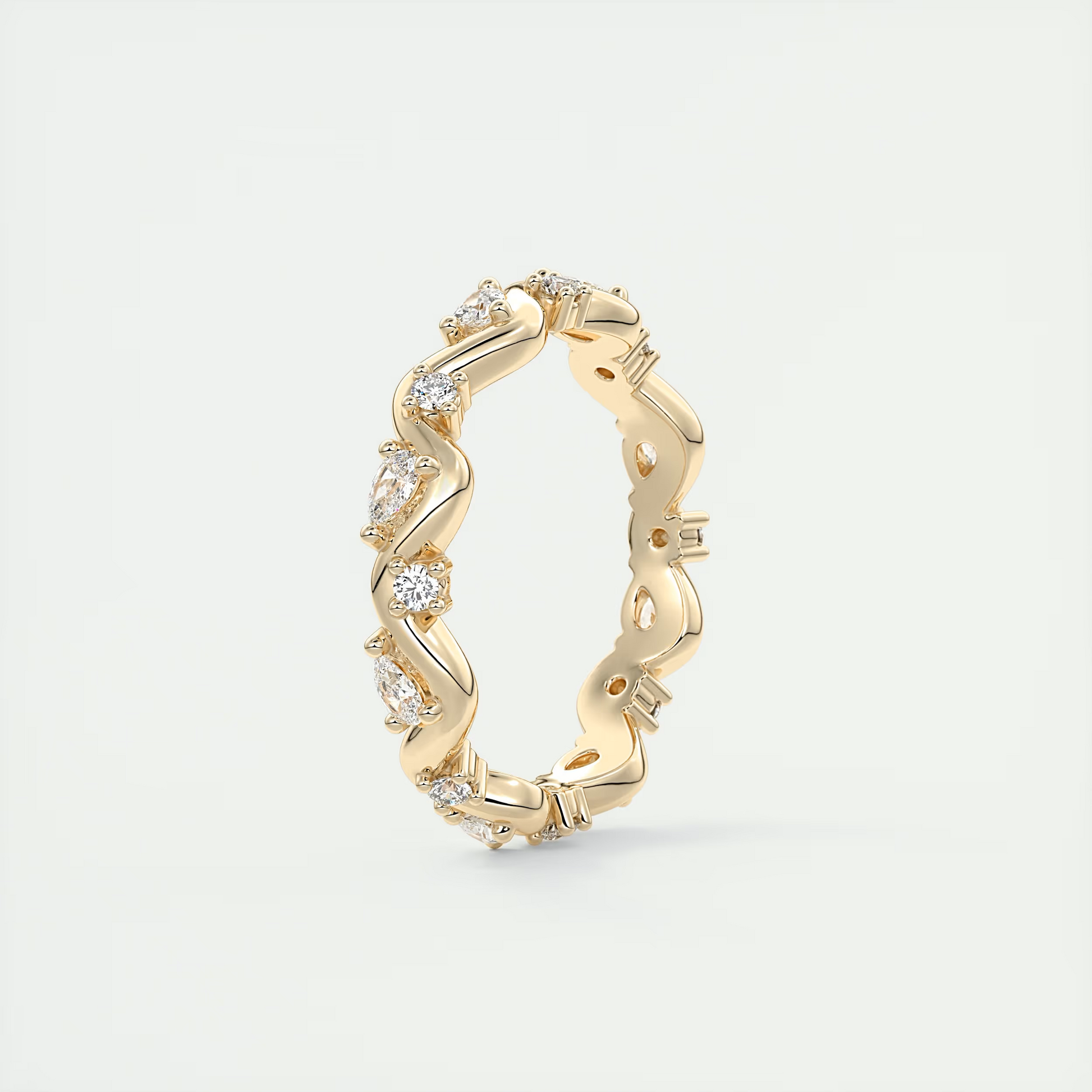 Pear Flutter Eternity Band (0.50 TCW)
