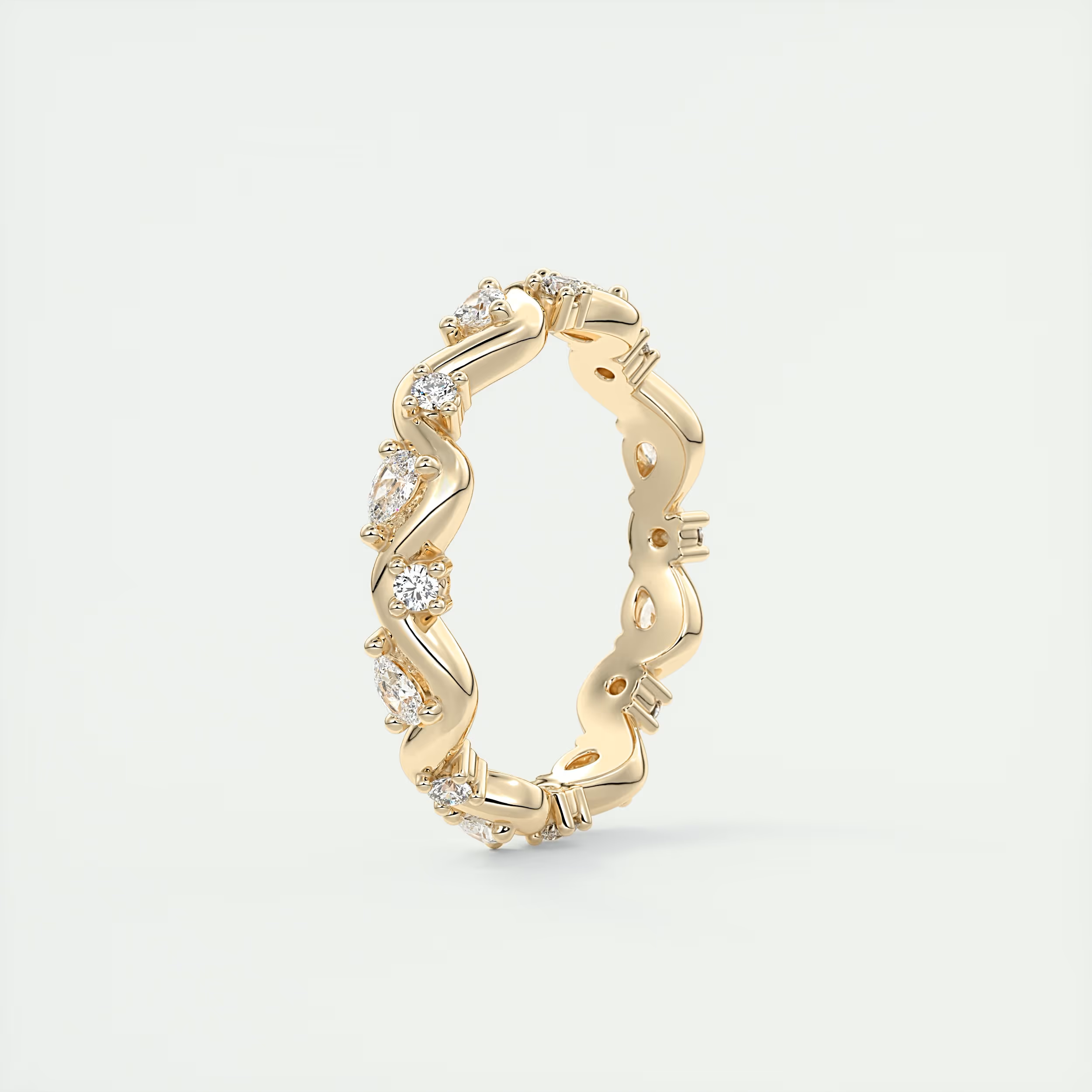 Pear Flutter Eternity Band (0.50 TCW)