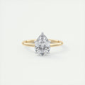 2 Carat Pear Gold Solitaire with Platinum Prongs 2
