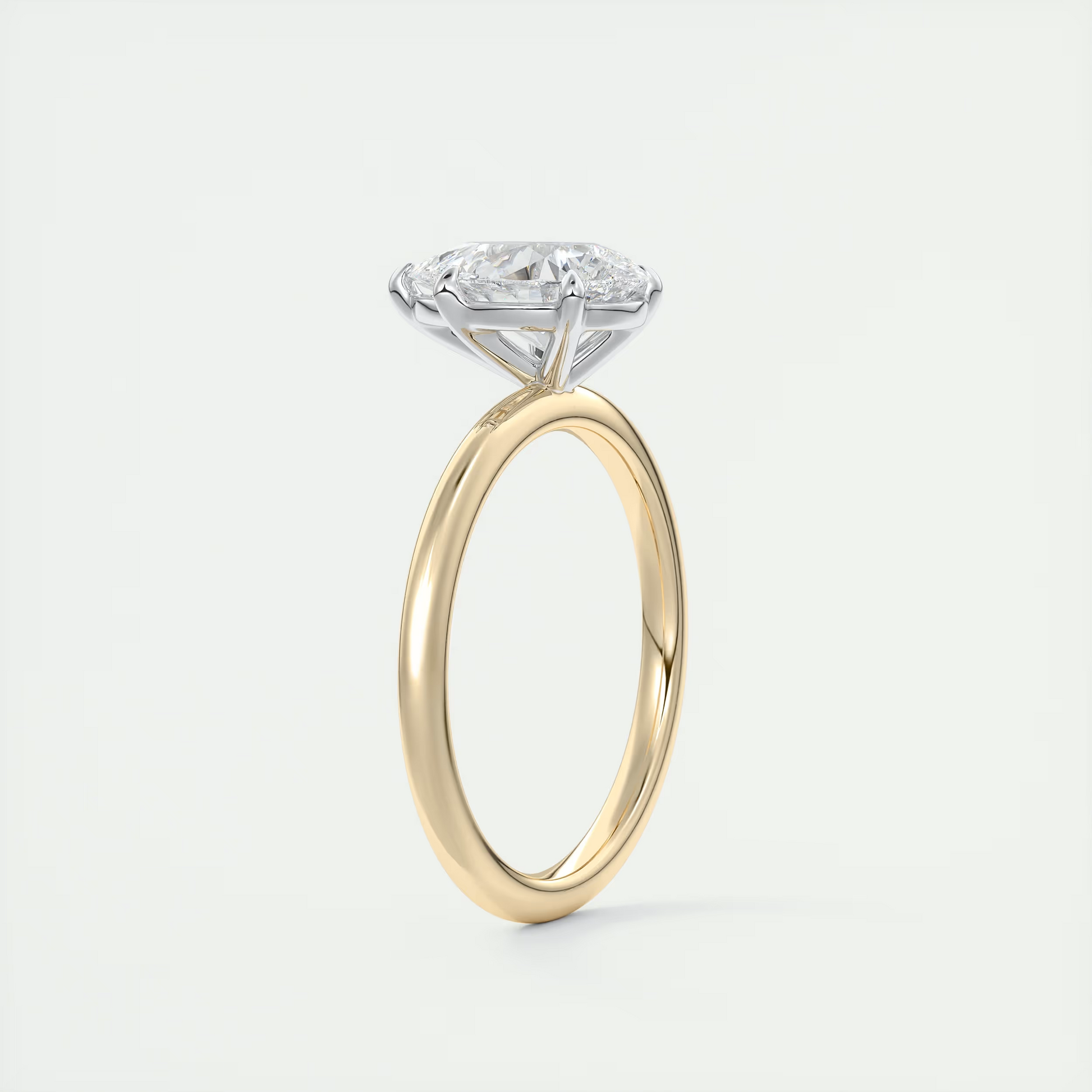 2 Carat Pear Gold Solitaire with Platinum Prongs 2