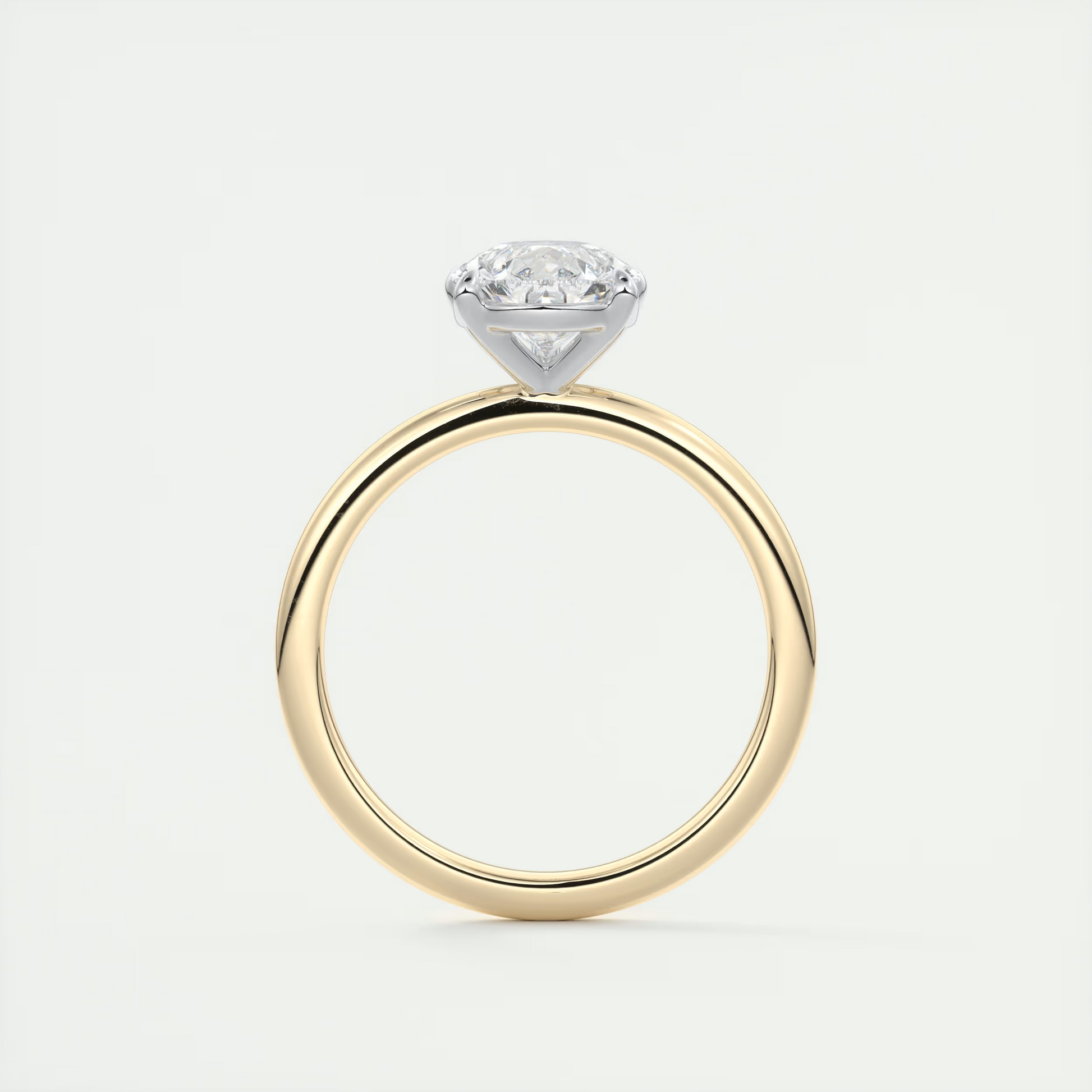 2 Carat Pear Gold Solitaire with Platinum Prongs 2