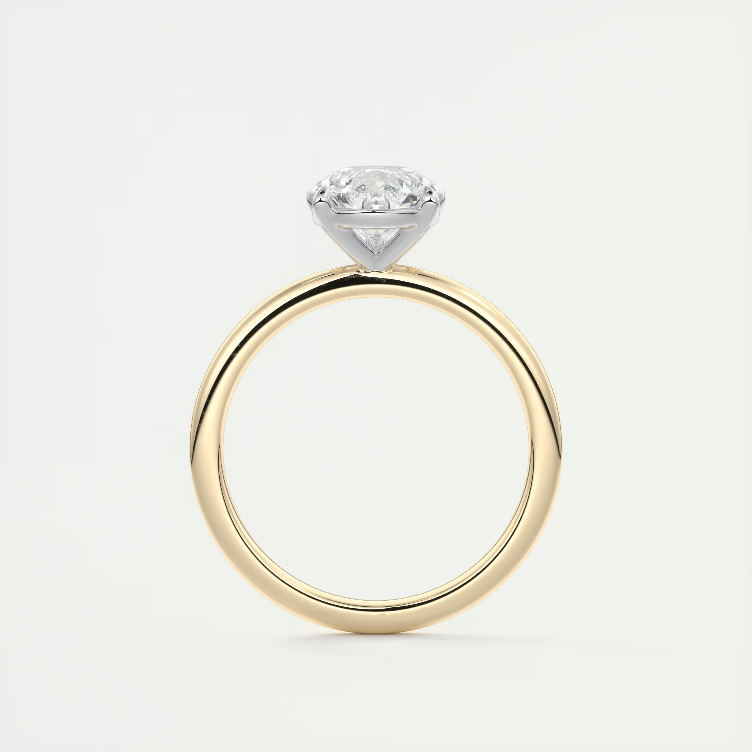 2 Carat Pear Gold Solitaire with Platinum Prongs 2