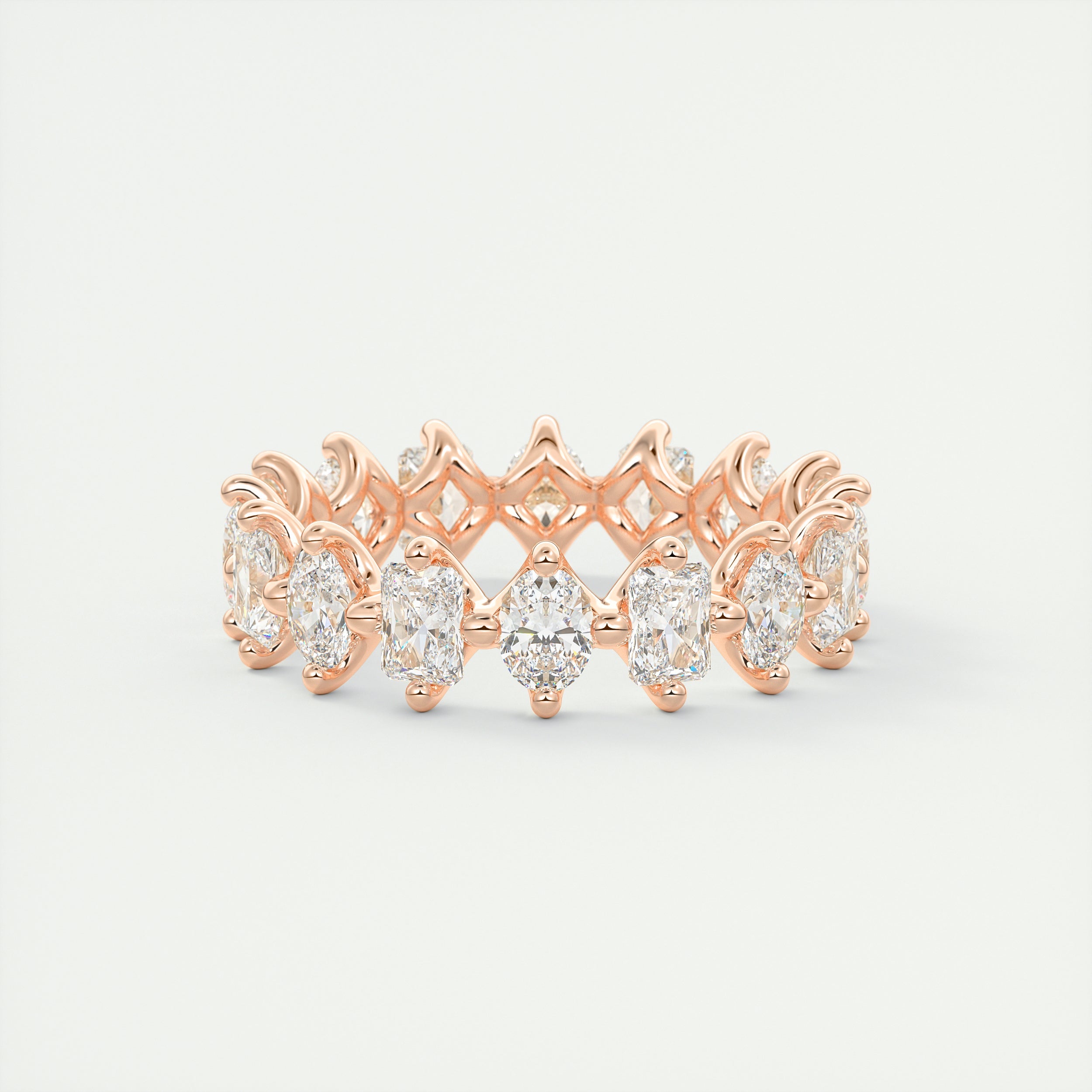 Oval & Radiant Eternity Band (2.80 TCW)