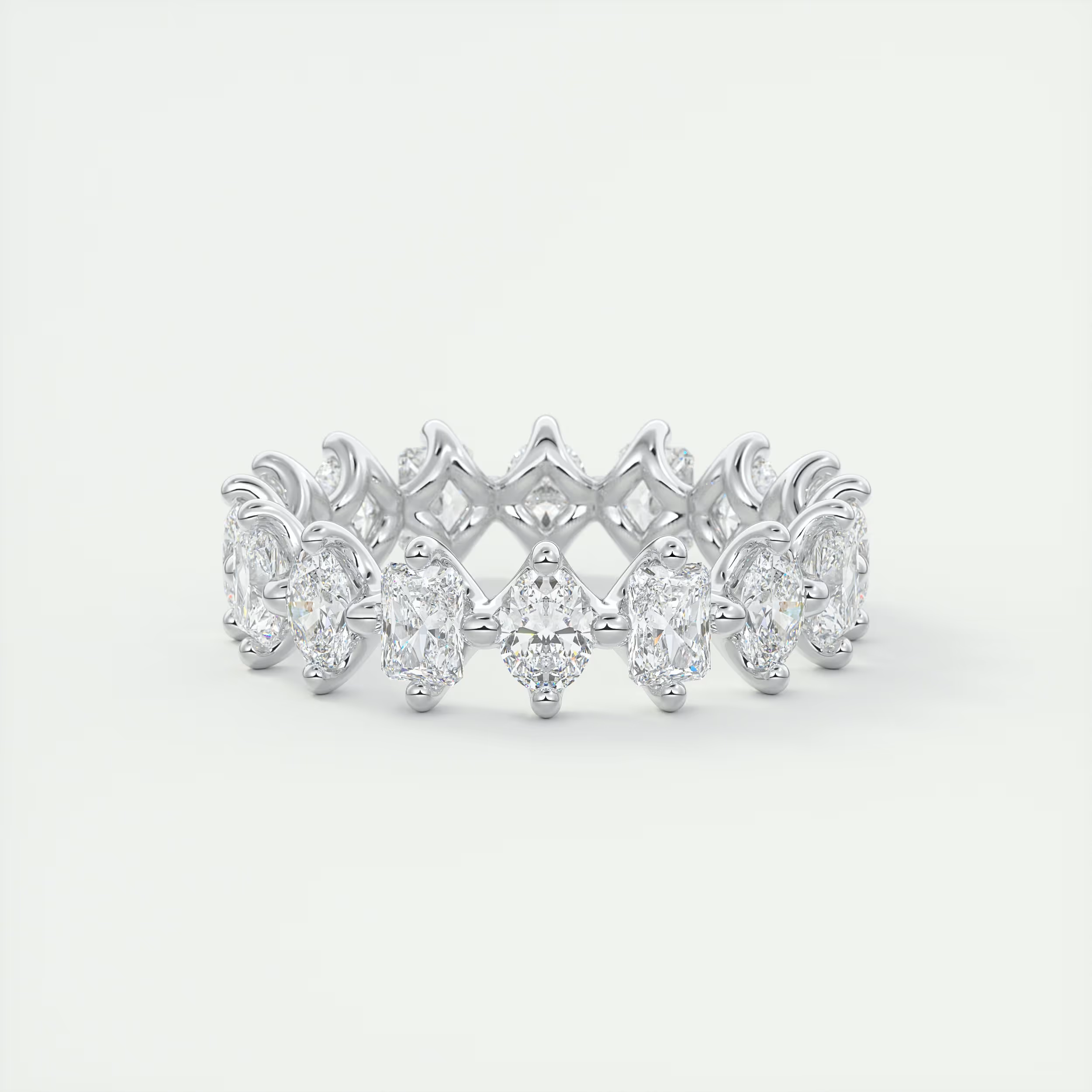 Oval & Radiant Eternity Band (2.80 TCW)