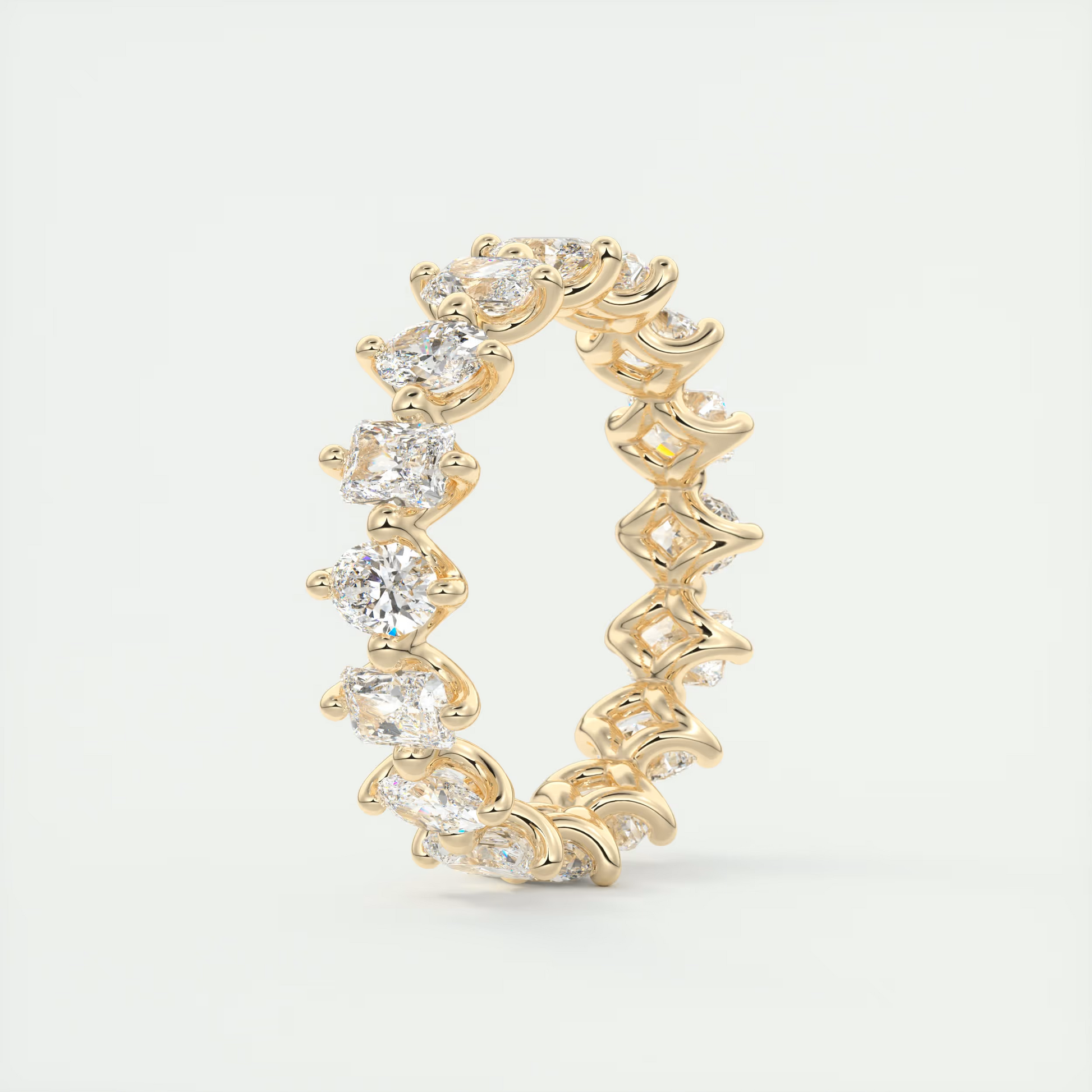Oval & Radiant Eternity Band (2.80 TCW)