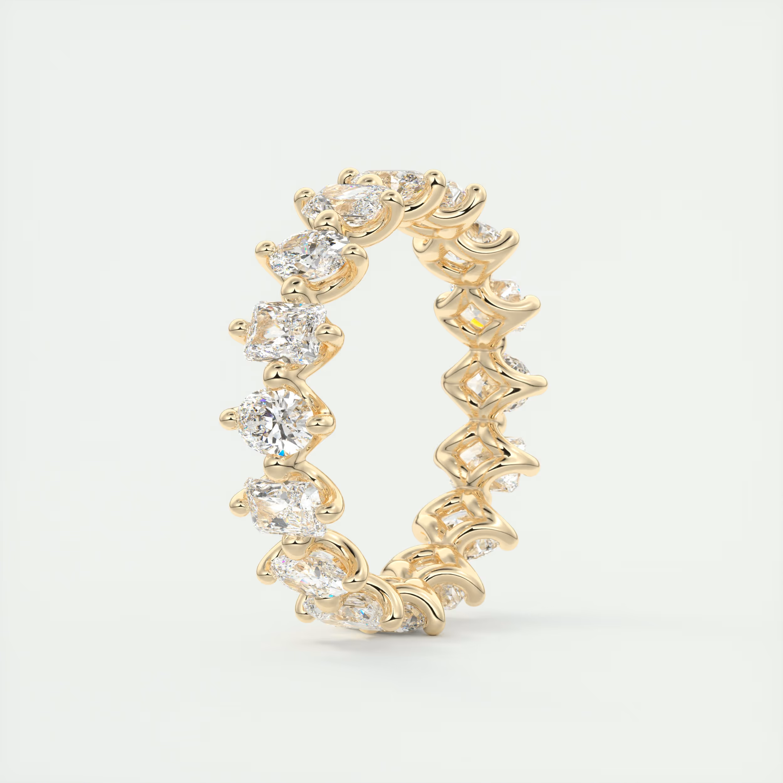 Oval & Radiant Eternity Band (2.80 TCW)