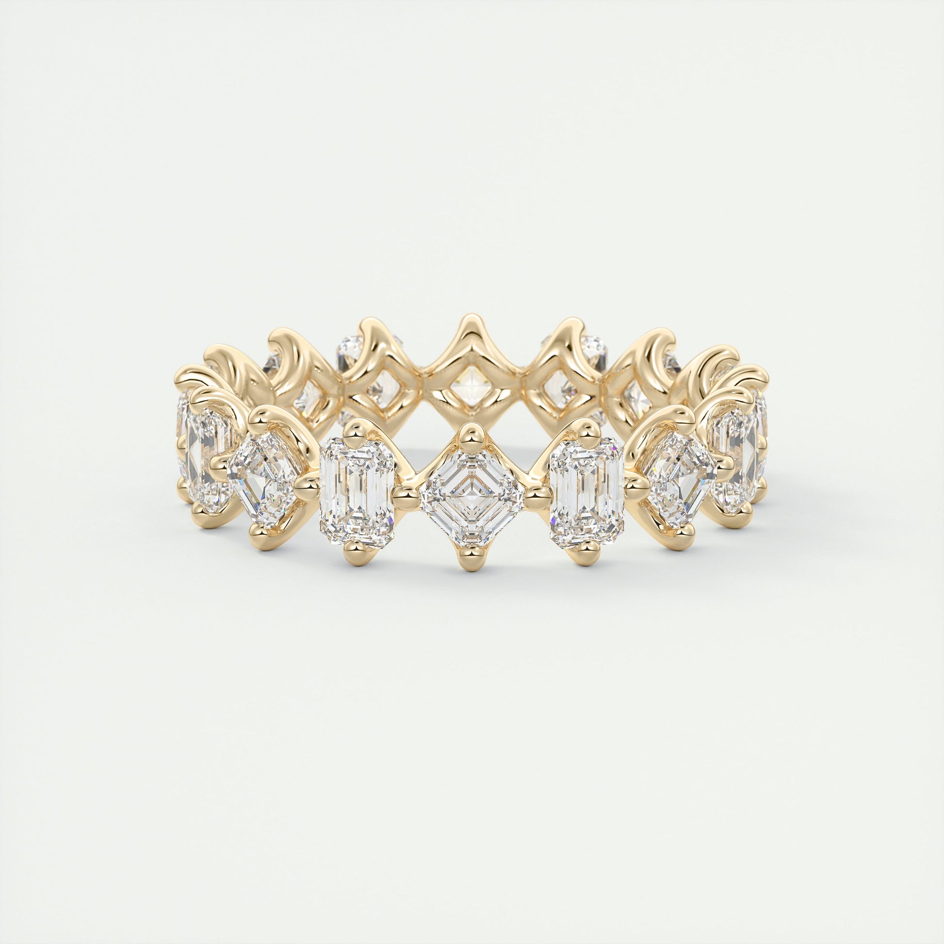 Asscher & Emerald Eternity Band (2.80 TCW)