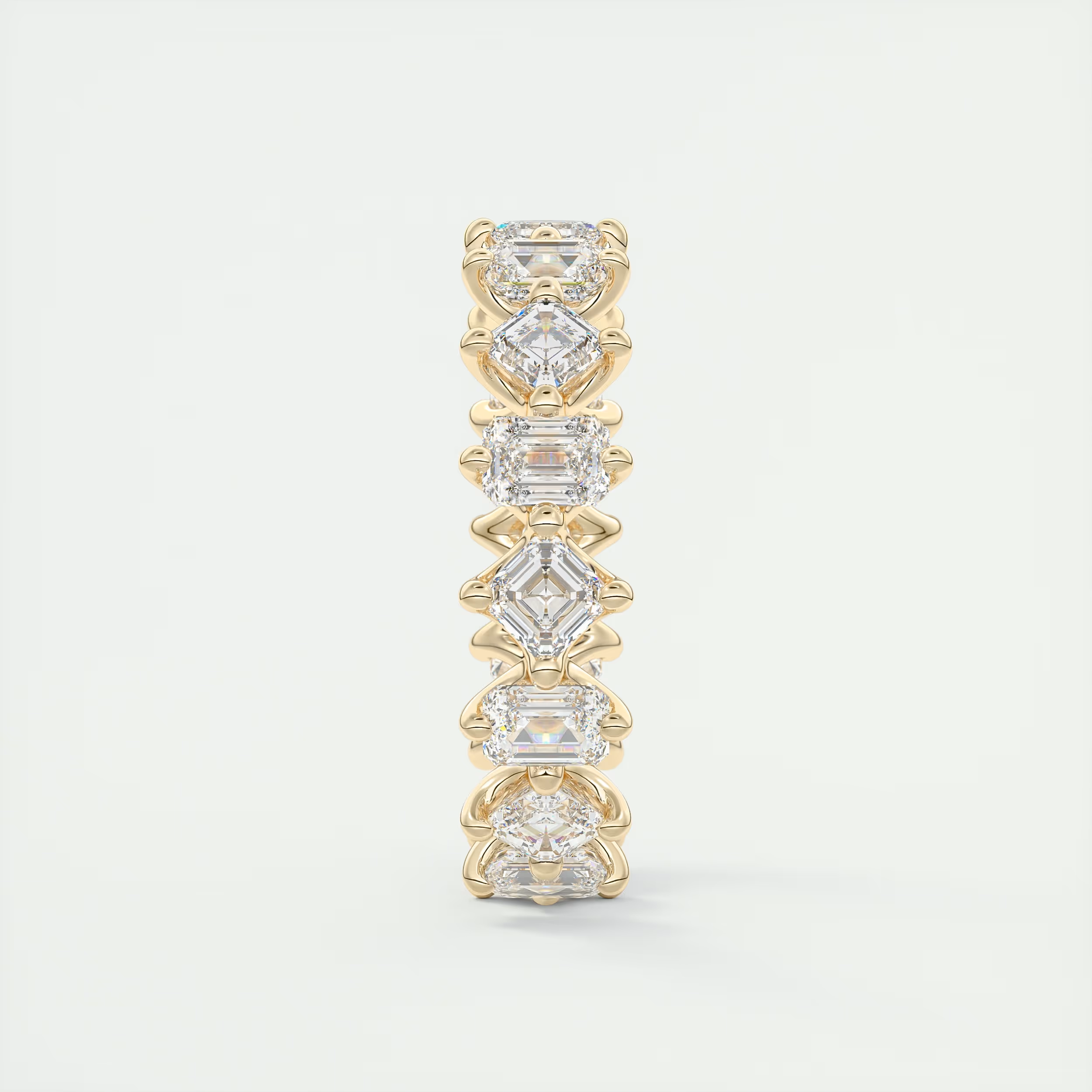 Asscher & Emerald Eternity Band (2.80 TCW)