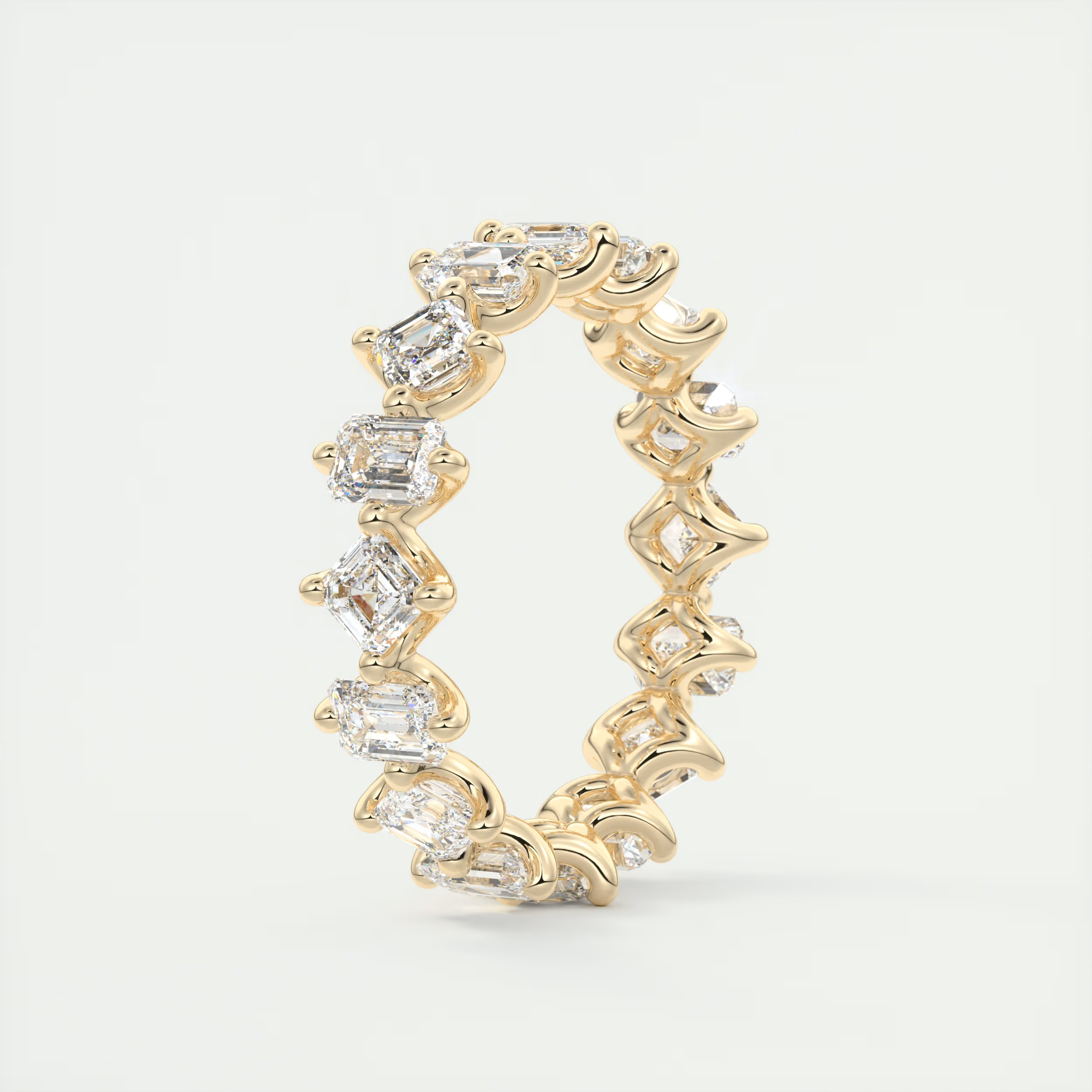 Asscher & Emerald Eternity Band (2.80 TCW)