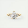 2 Carat Pear Three-Stone Split Shank Engagement Ring
