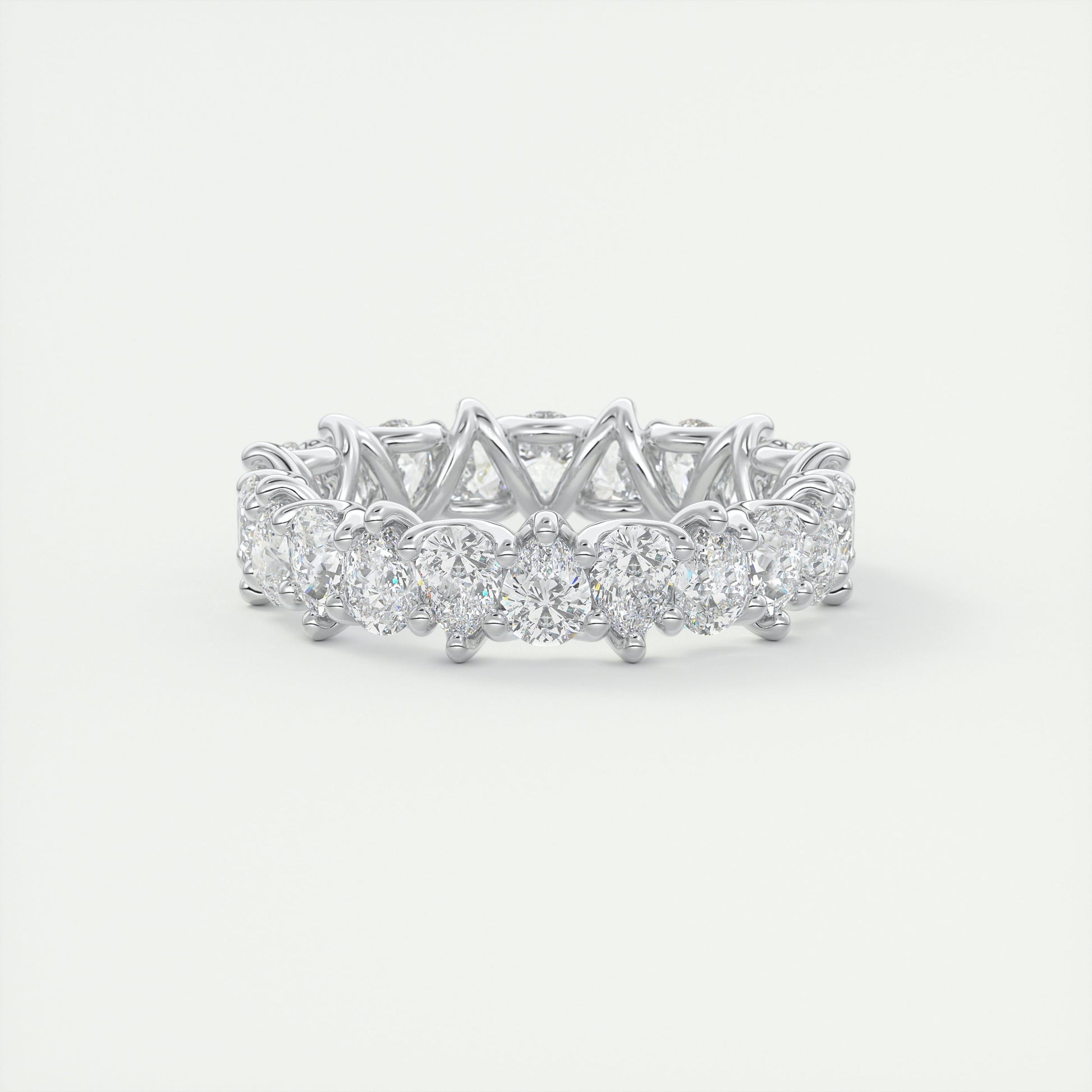 Gracefully Pear Diamond Eternity Band (2.80 TCW)