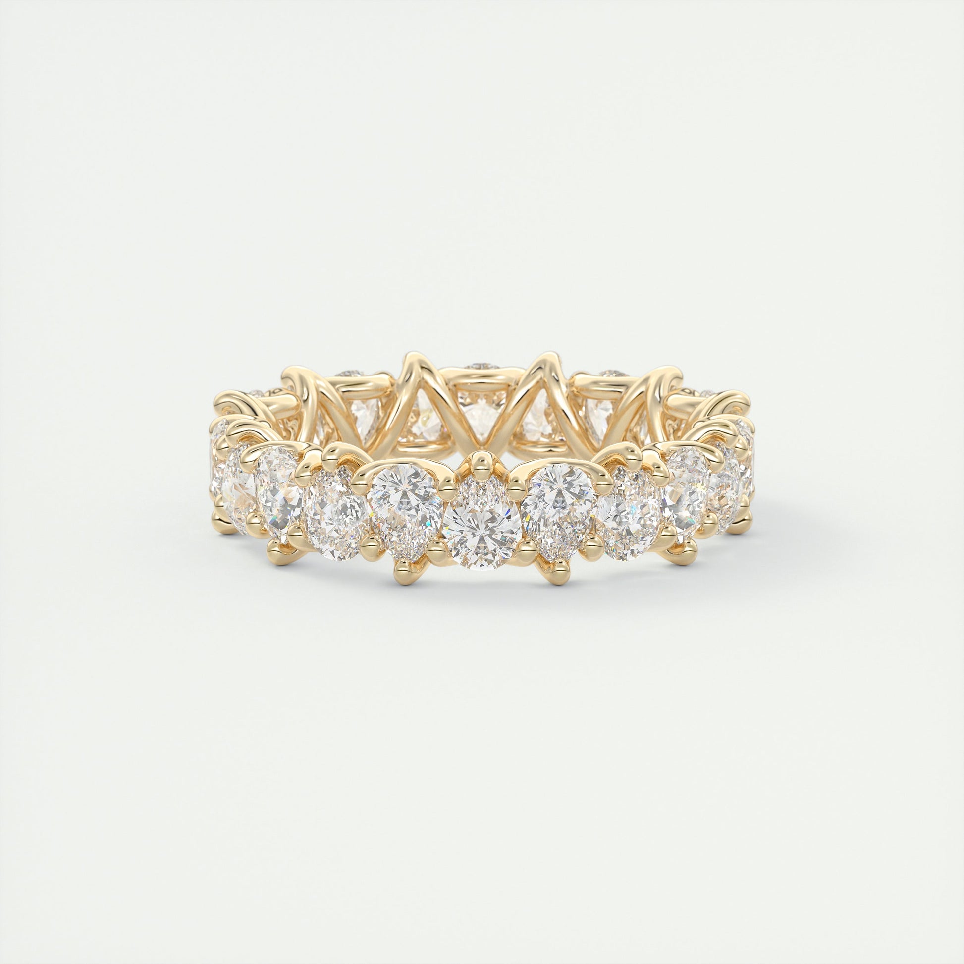 Gracefully Pear Diamond Eternity Band (2.80 TCW)