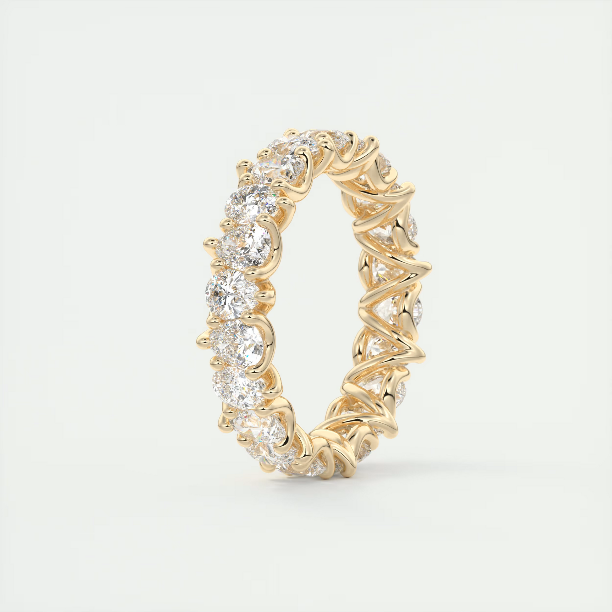 Gracefully Pear Diamond Eternity Band (2.80 TCW)