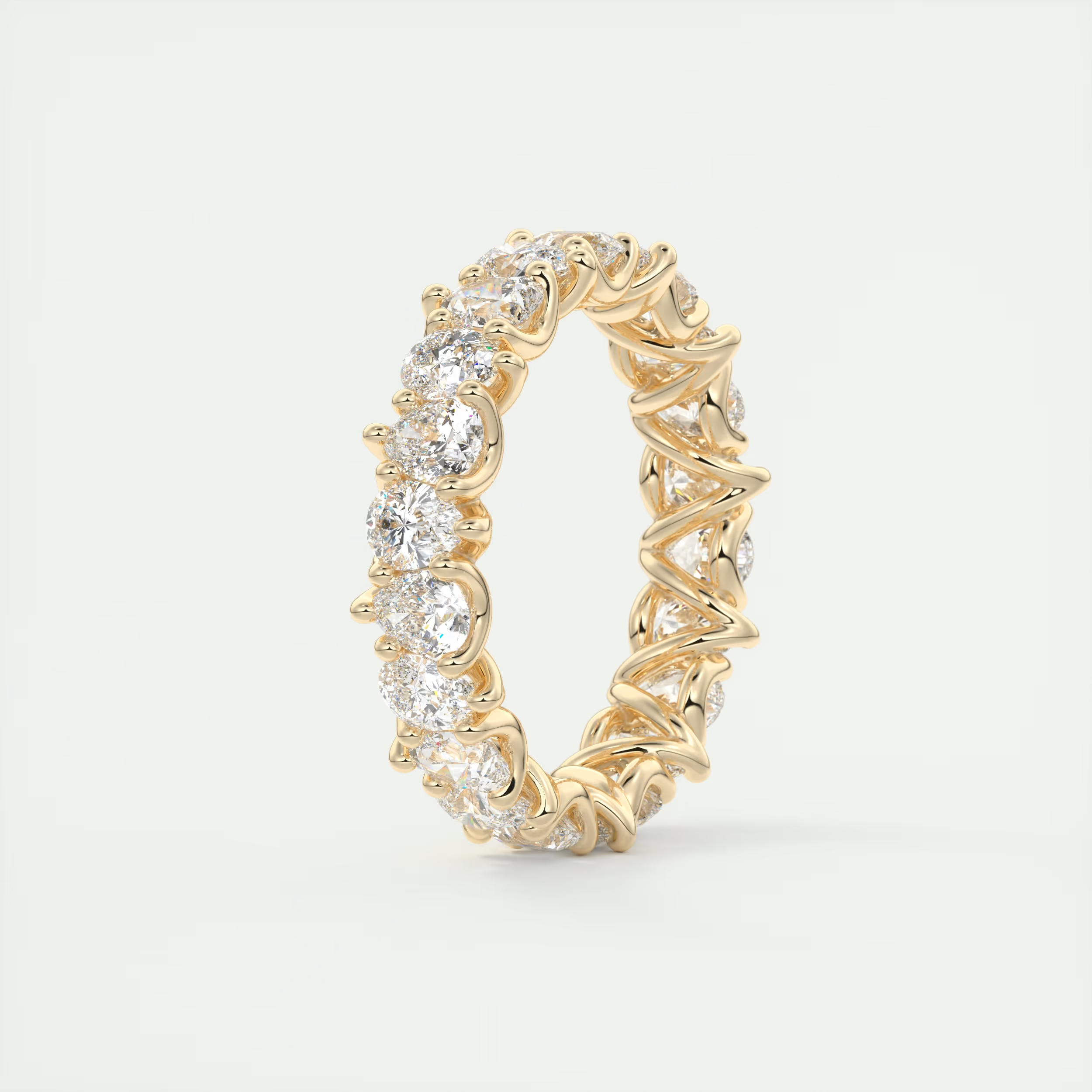 Gracefully Pear Diamond Eternity Band (2.80 TCW)