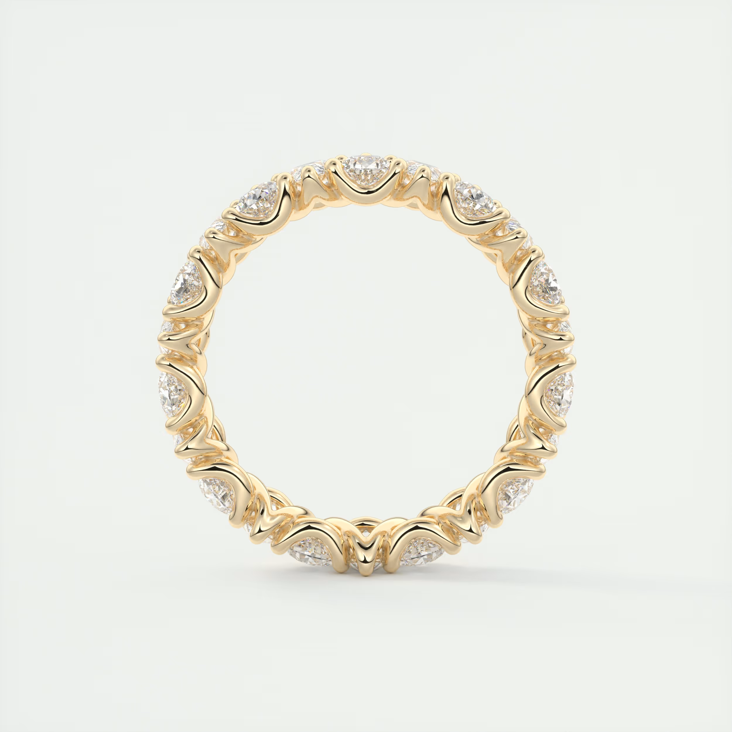 Gracefully Pear Diamond Eternity Band (2.80 TCW)