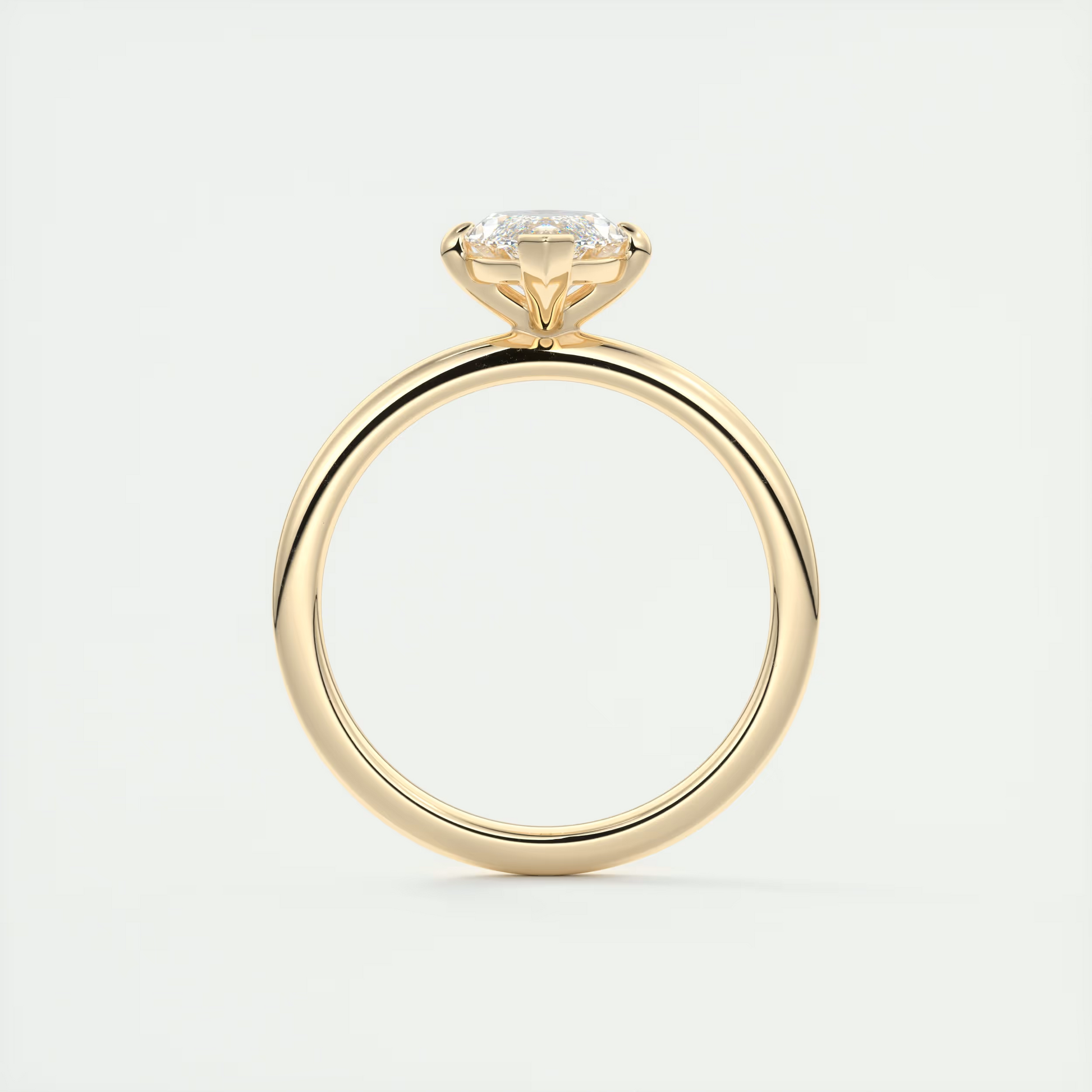 2 Carat Flush Stacking Compass Point Marquise Solitaire