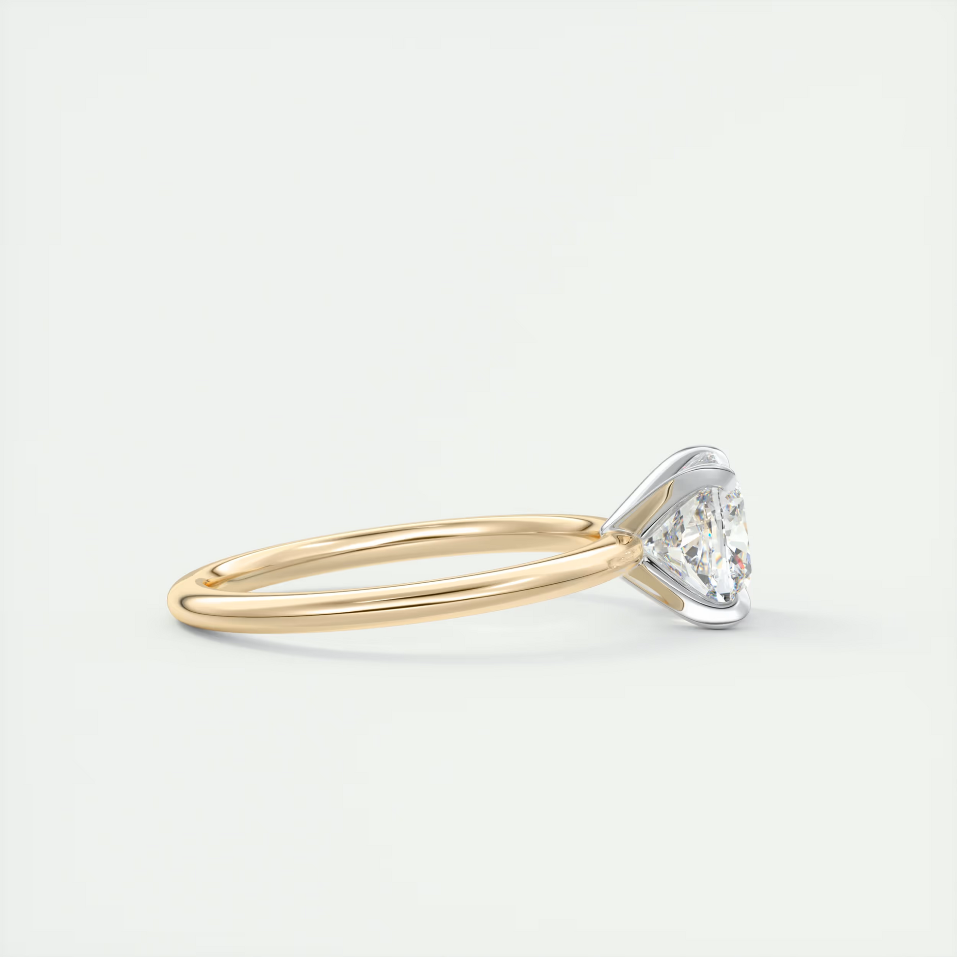2 Carat Cushion Four Prong Solitaire