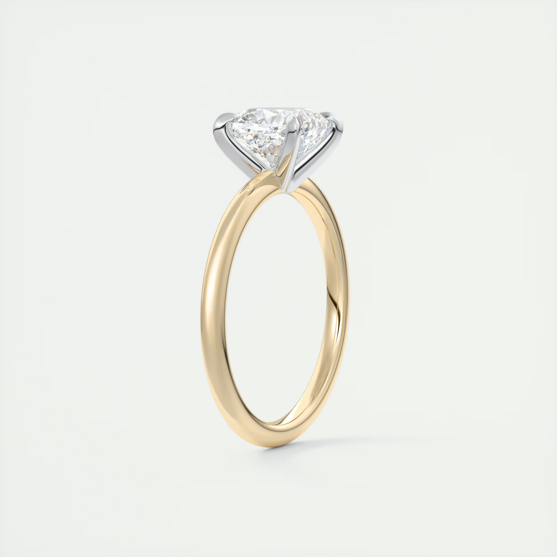2 Carat Cushion Four Prong Solitaire