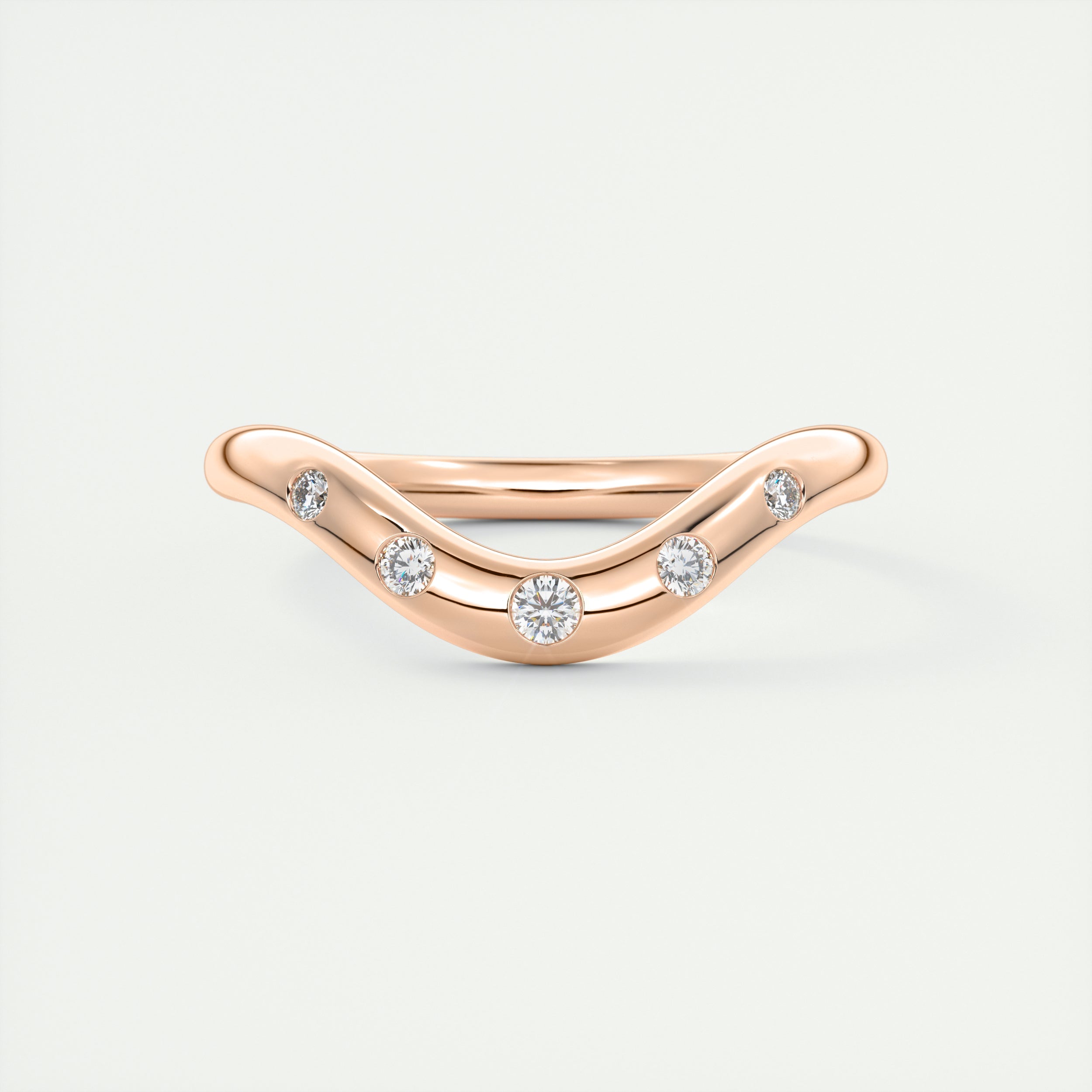 High Tide Curved Wedding Band (0.15 TCW)