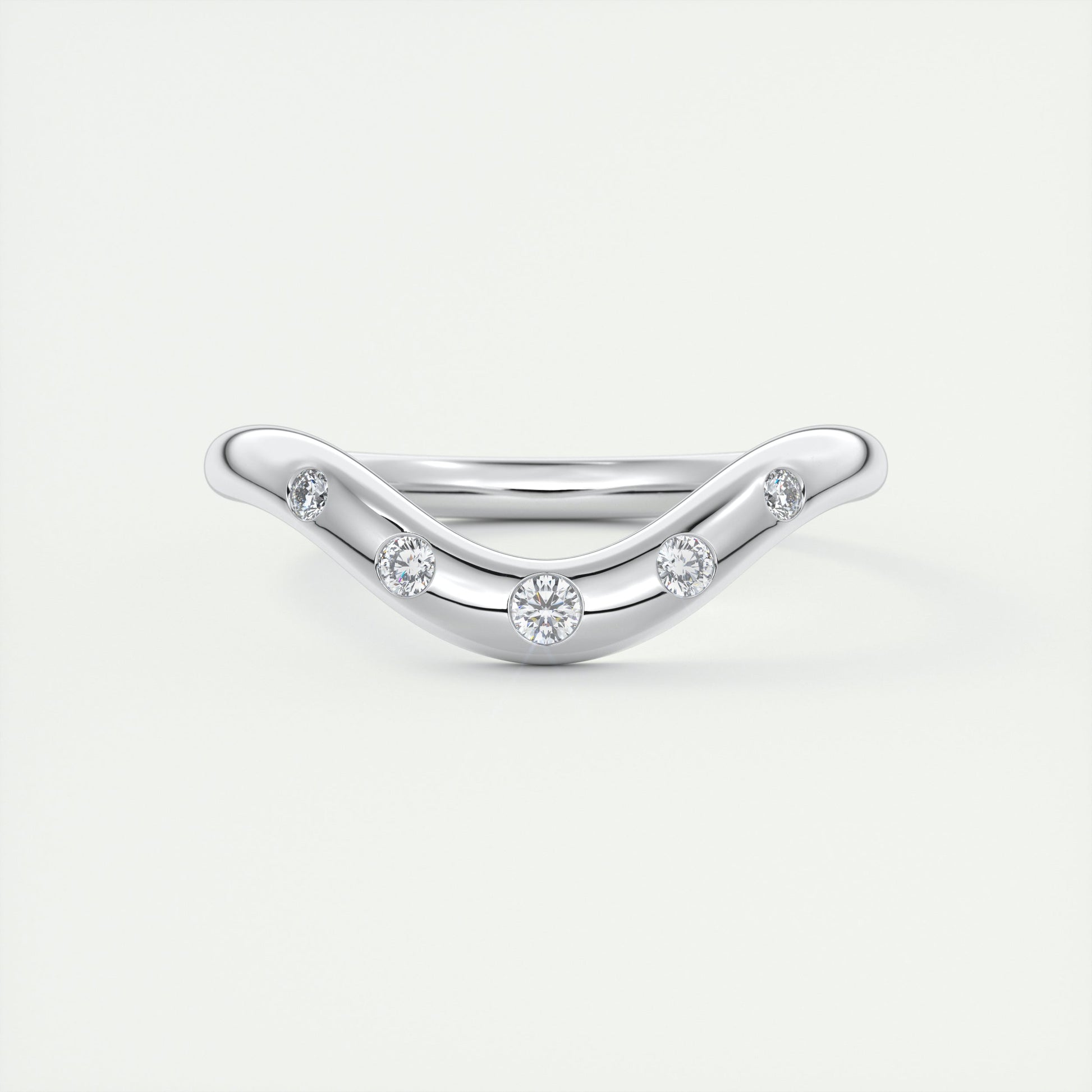 High Tide Curved Wedding Band (0.15 TCW)