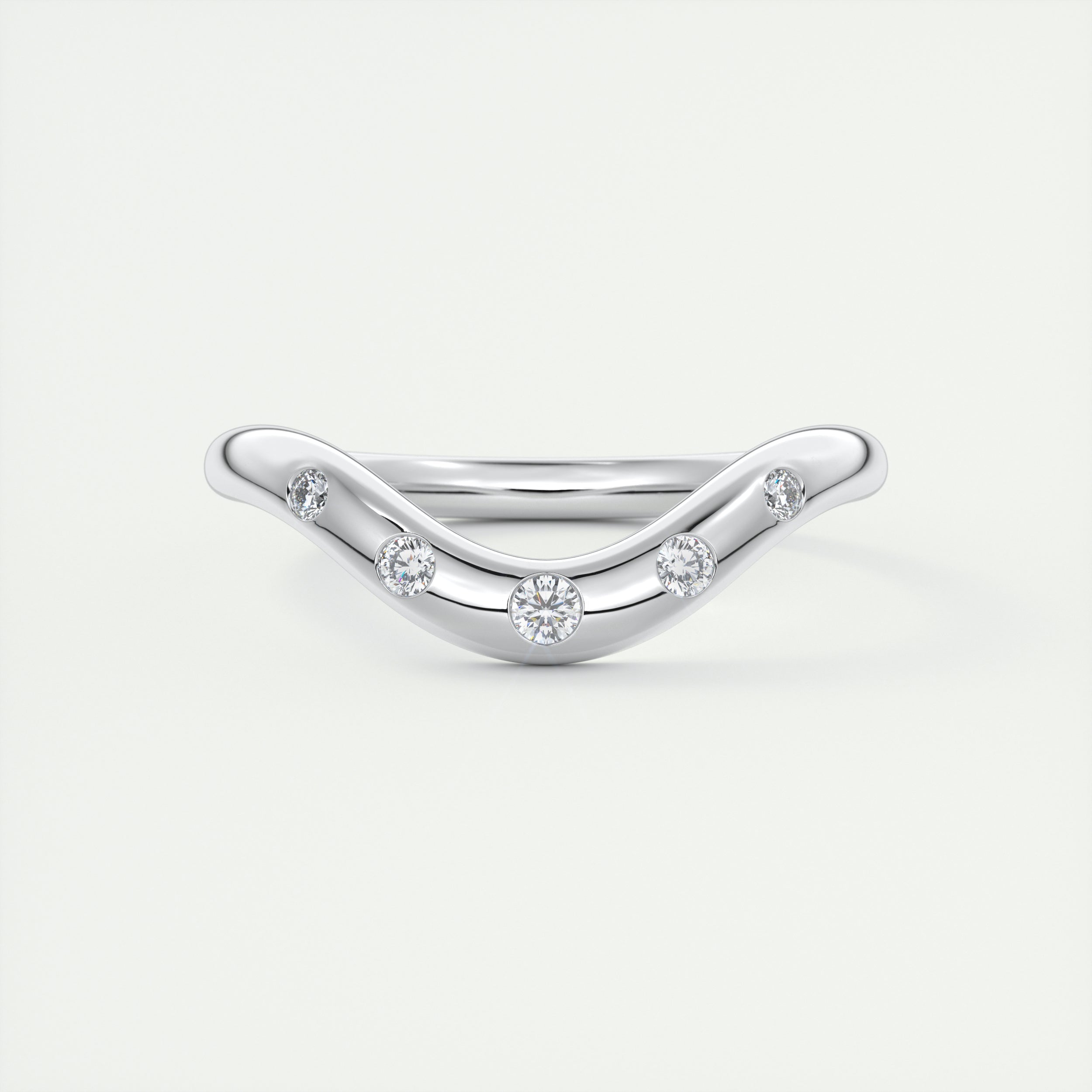 High Tide Curved Wedding Band (0.15 TCW)