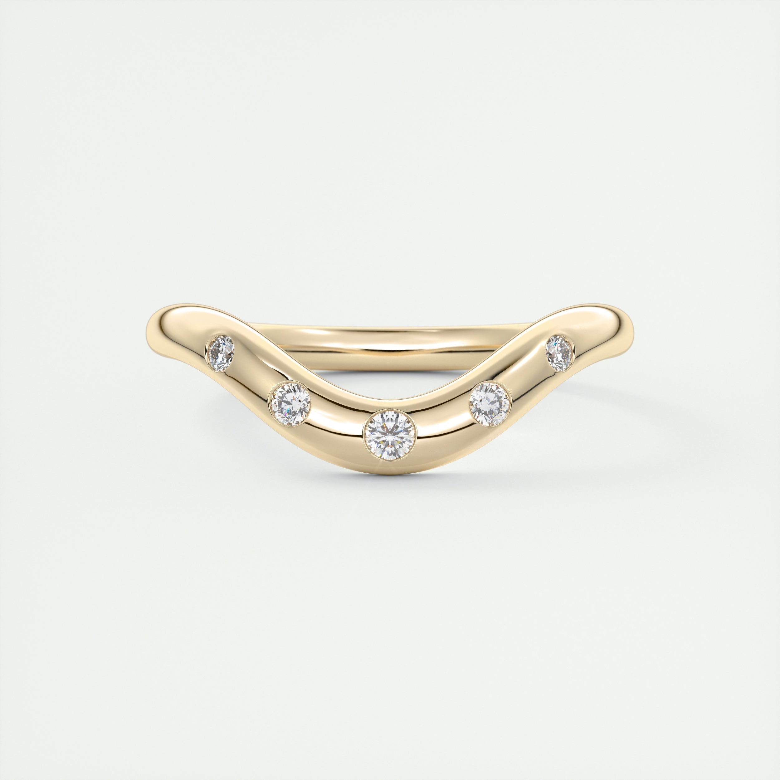 High Tide Curved Wedding Band (0.15 TCW)