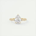 2 Carat Dainty Pear Solitaire with Diamond Accents