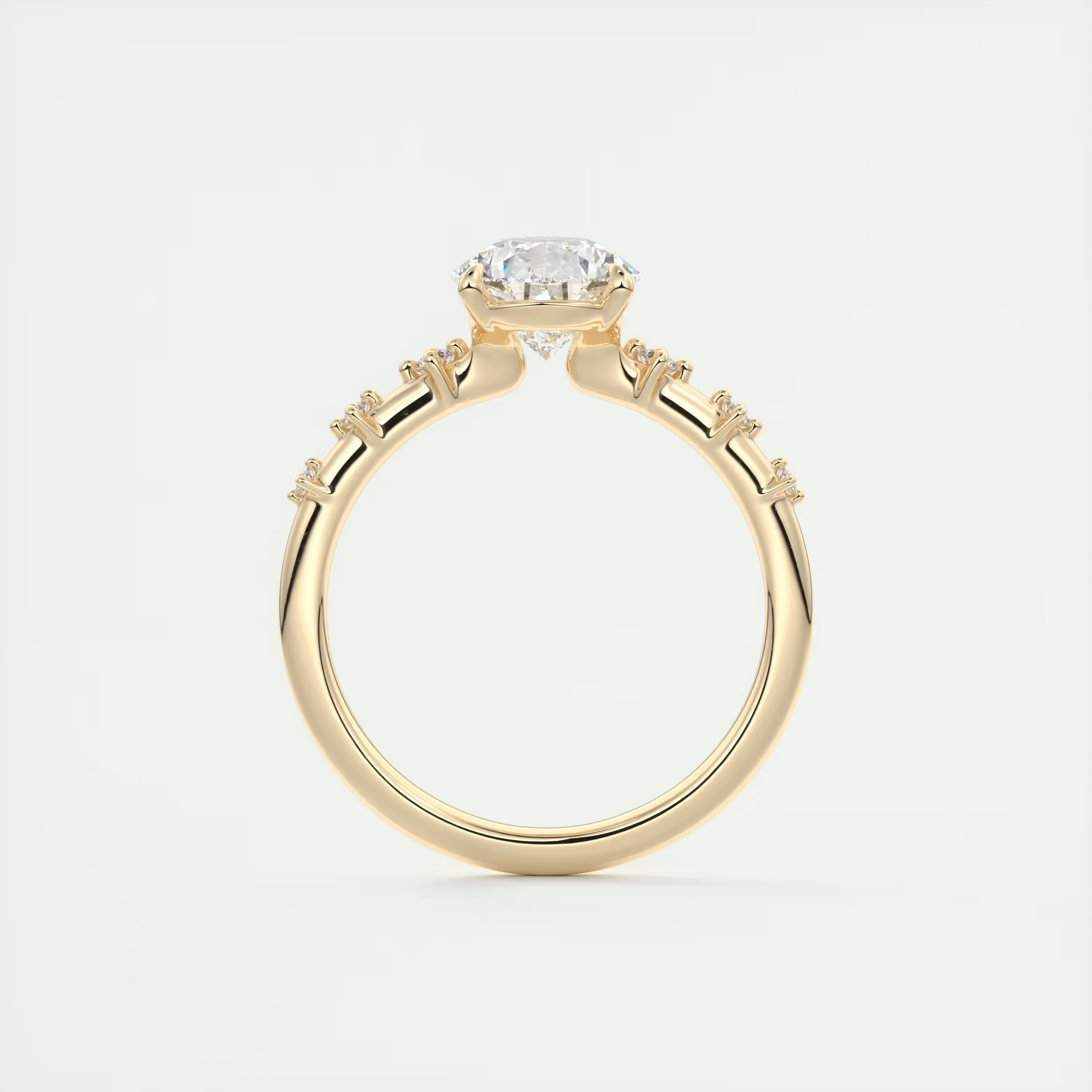 2 Carat Dainty Pear Solitaire with Diamond Accents