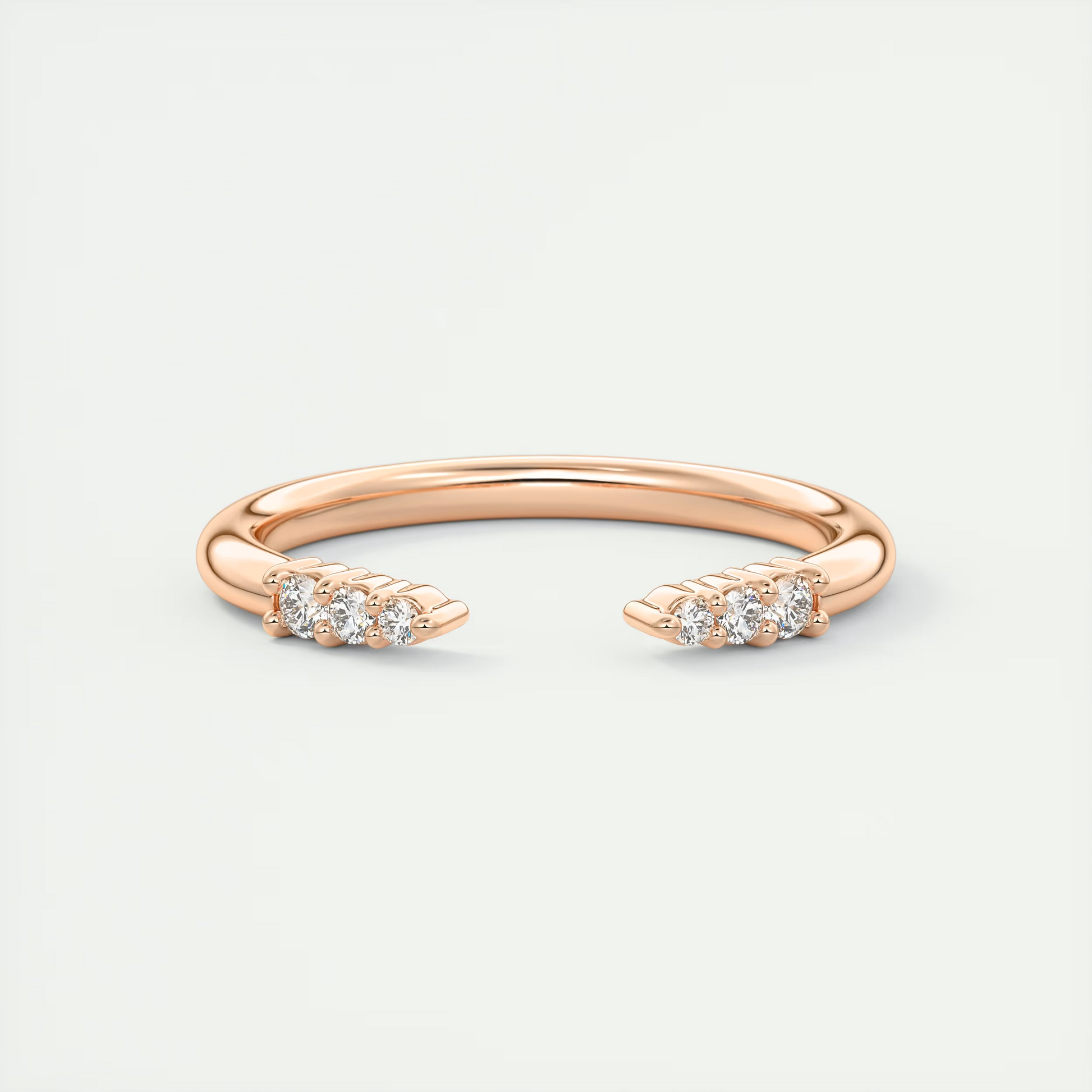 Gap Band Pavé Round Diamond Ring (0.25 TCW)