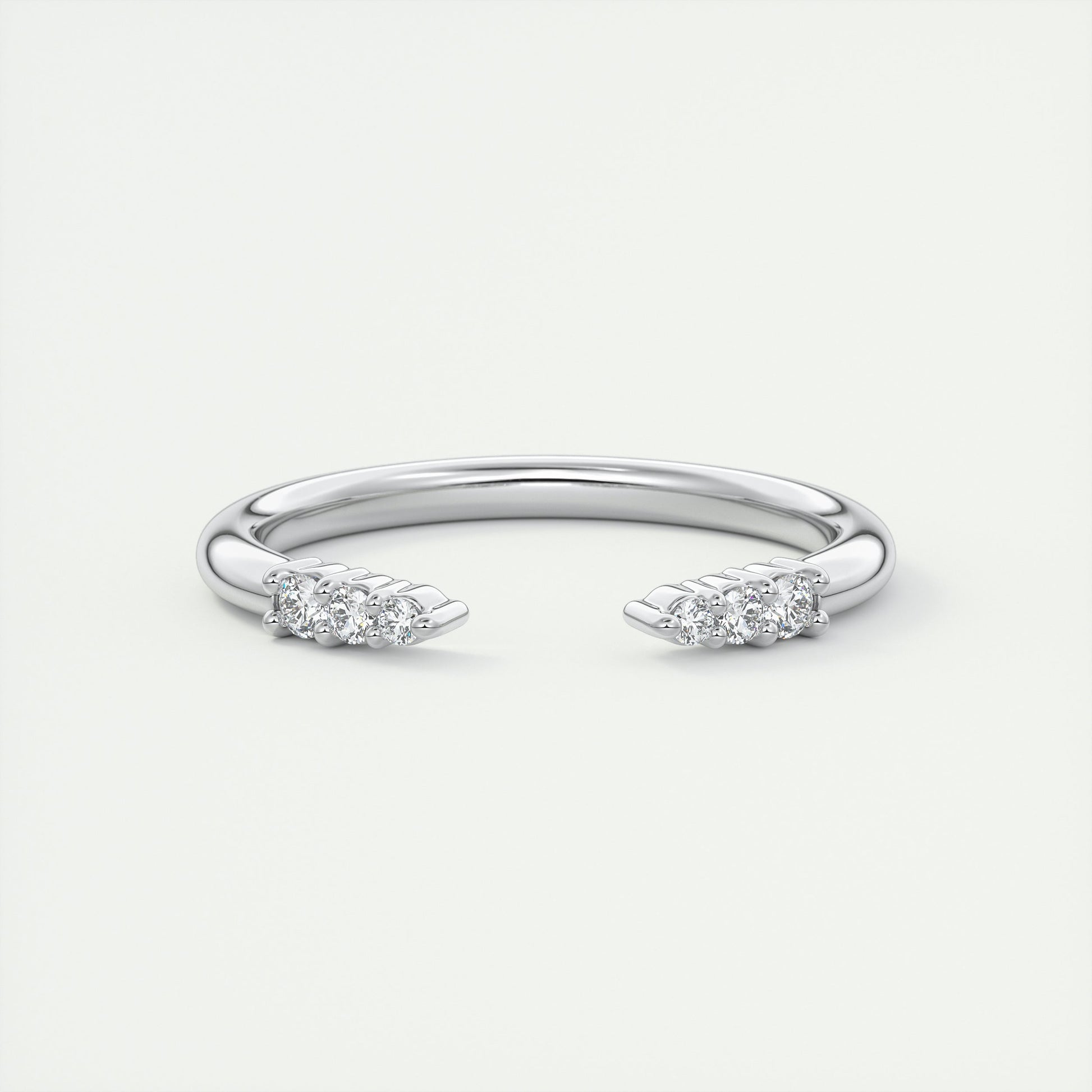 Gap Band Pavé Round Diamond Ring (0.25 TCW)