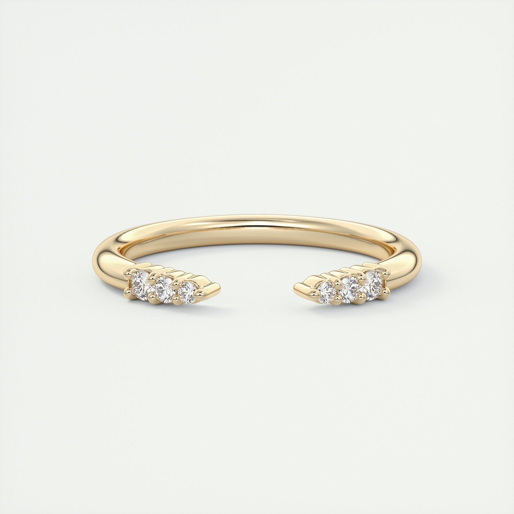 Gap Band Pavé Round Diamond Ring (0.25 TCW)