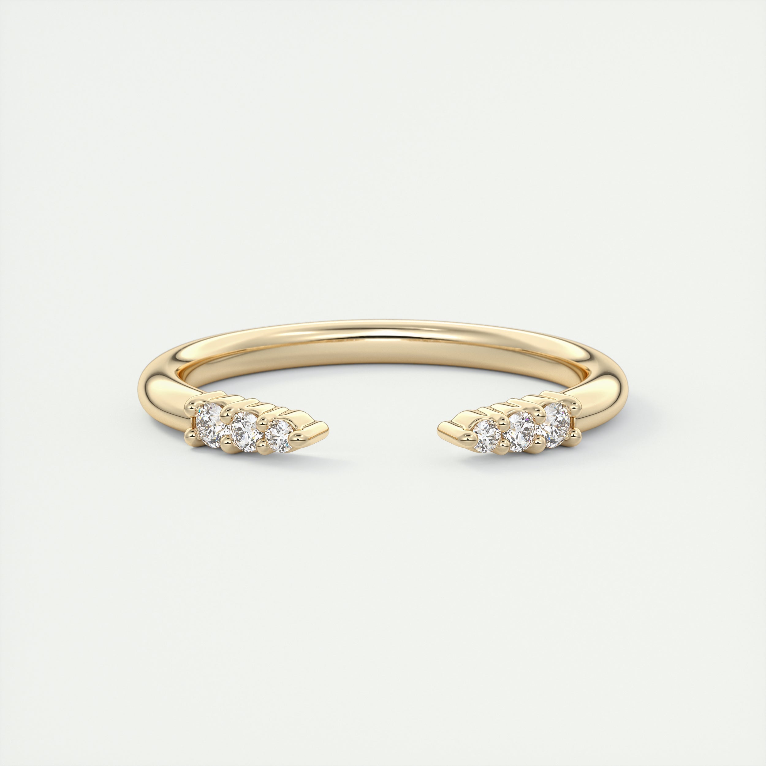 Gap Band Pavé Round Diamond Ring (0.25 TCW)